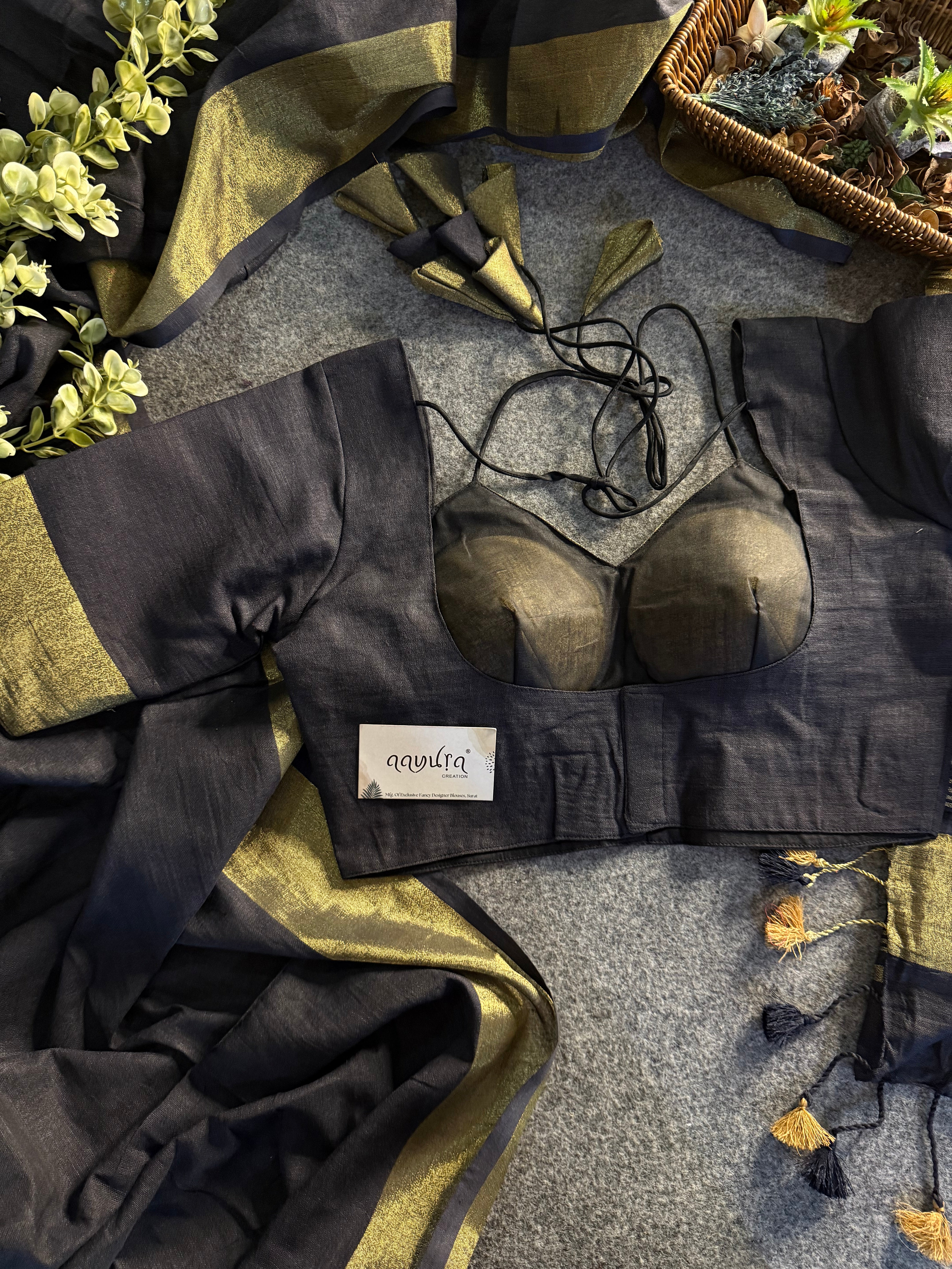 Handwoven Linen Grace Saree