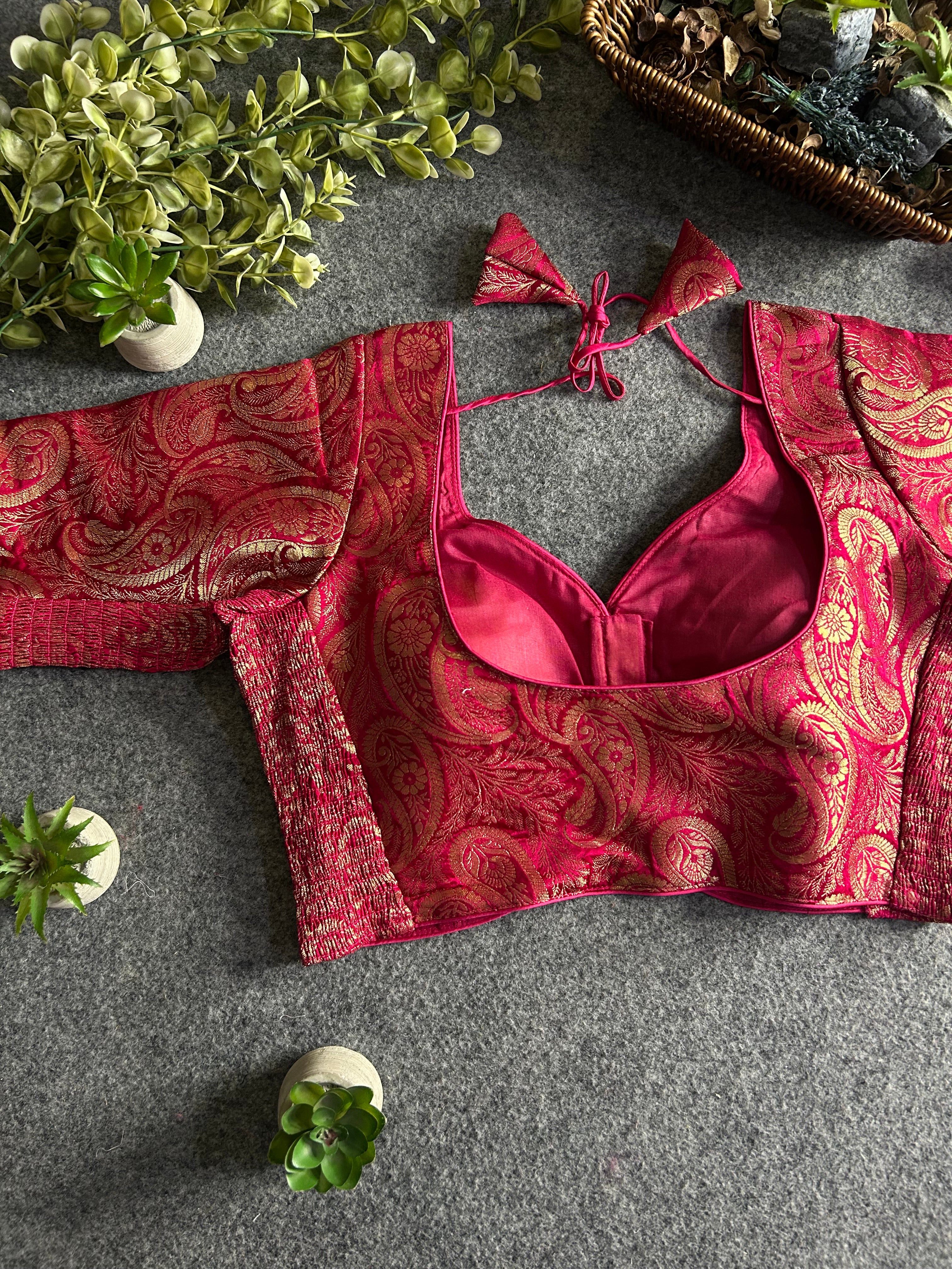 Vihana Banarasi Front Open Blouse