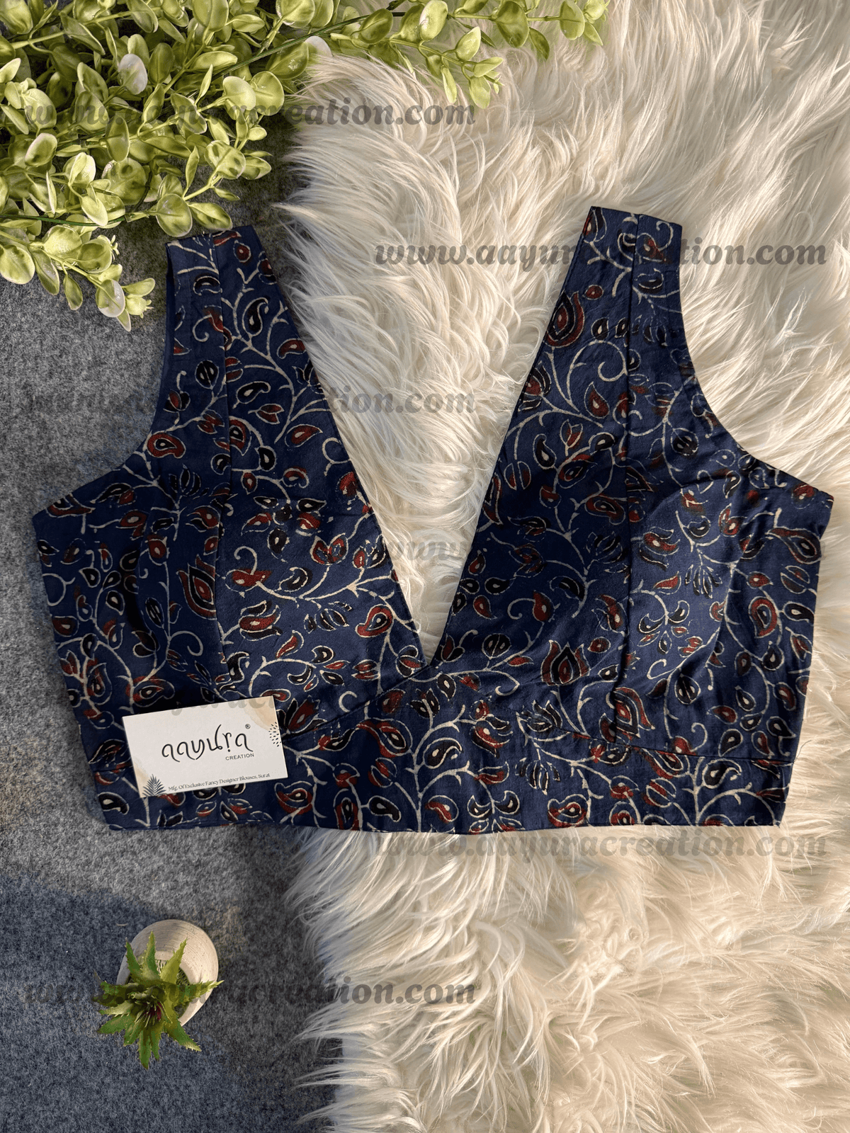 Ajrakh V Neck