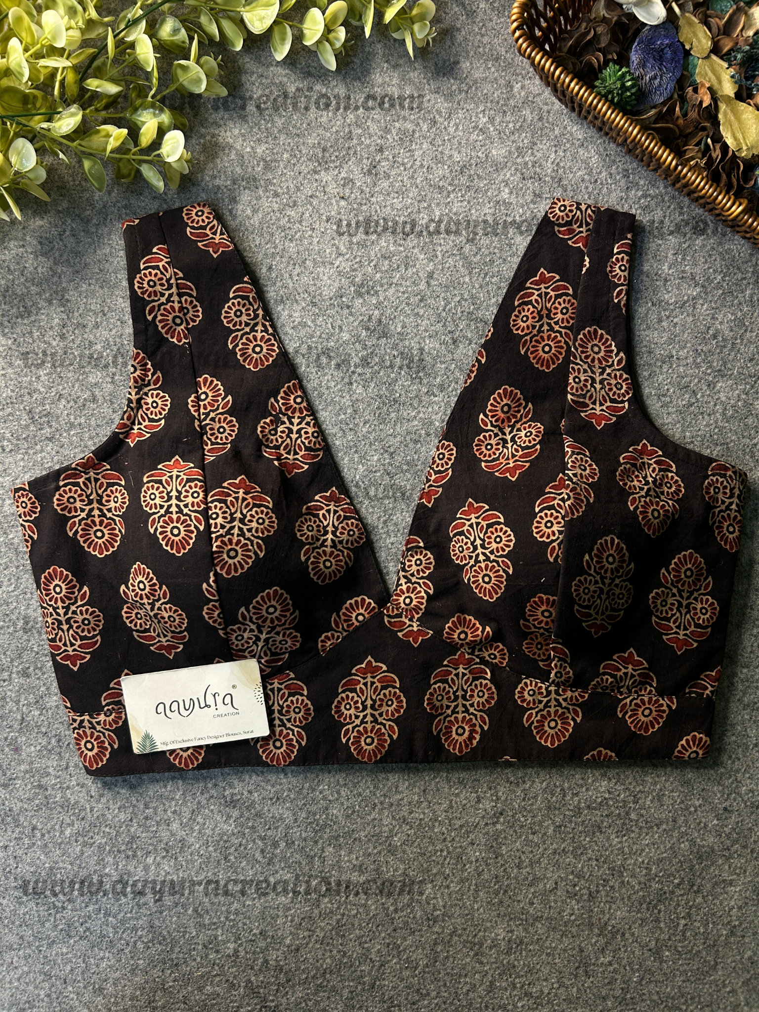 Ajrakh V Neck