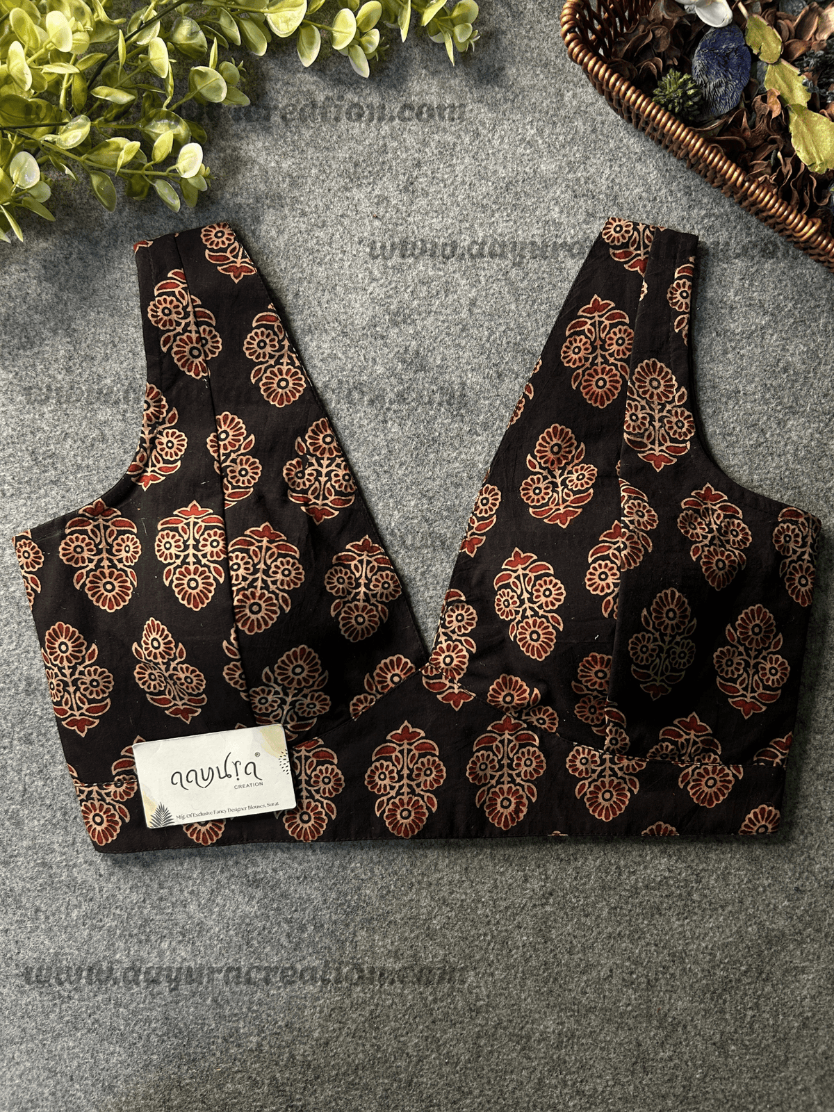 Ajrakh V Neck