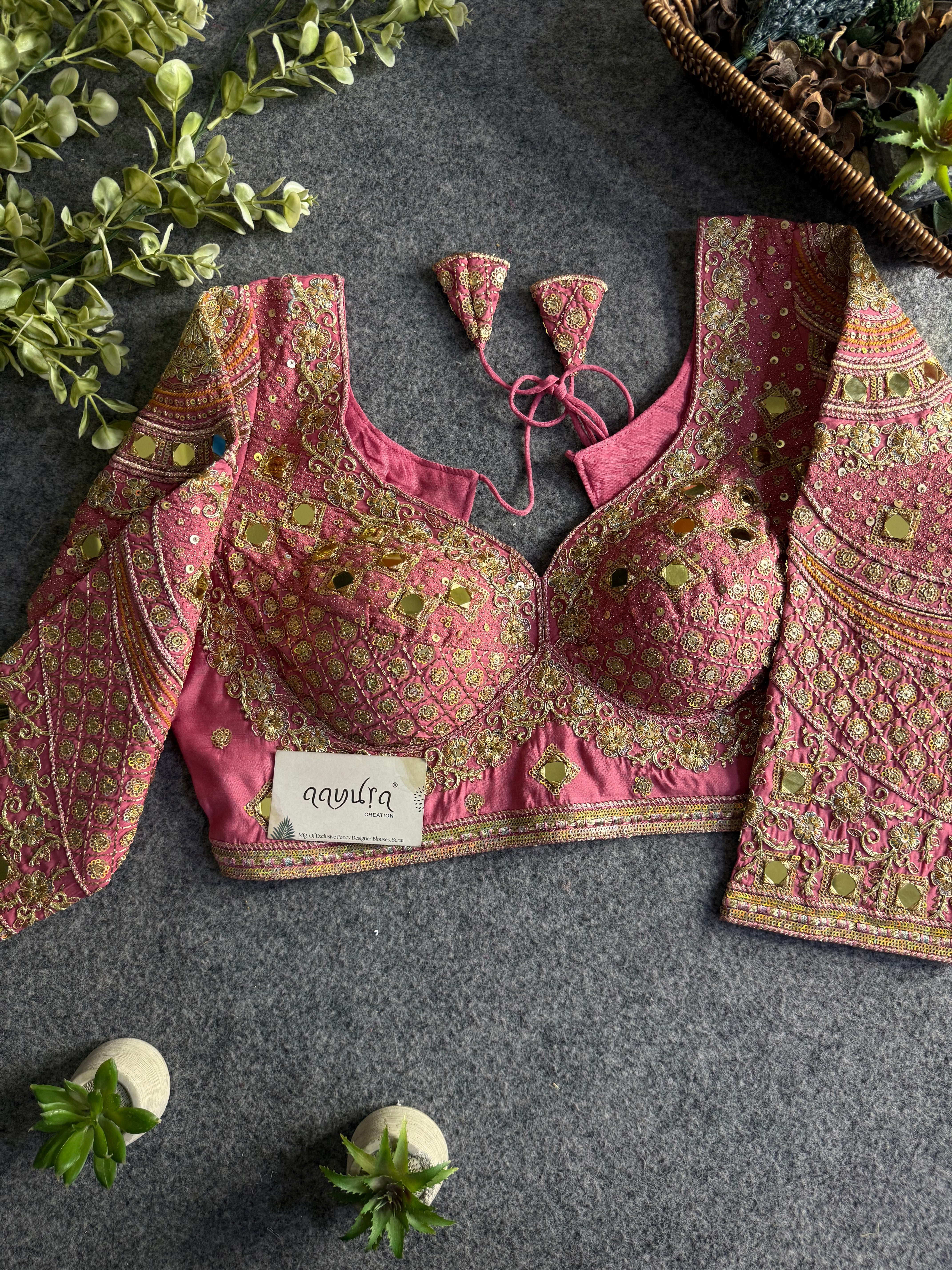 Heritage Embroidery Mirror Work Blouse
