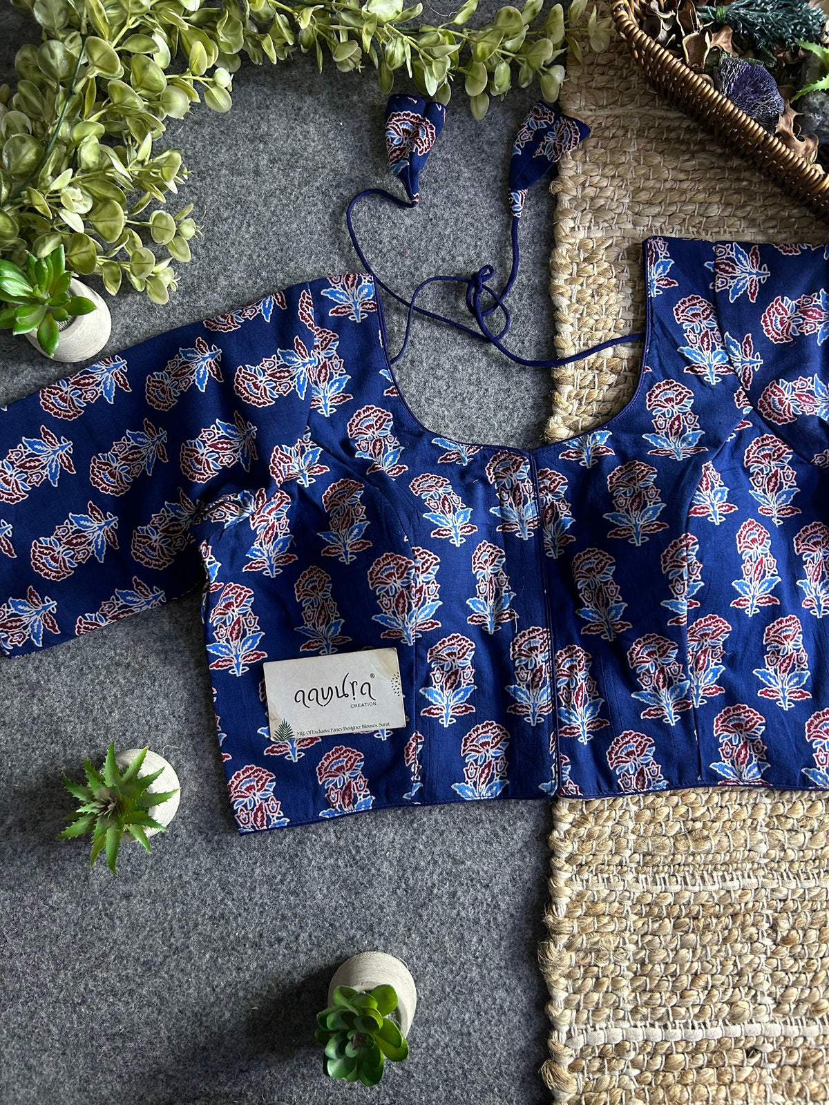 Cotton Front Open Blouse