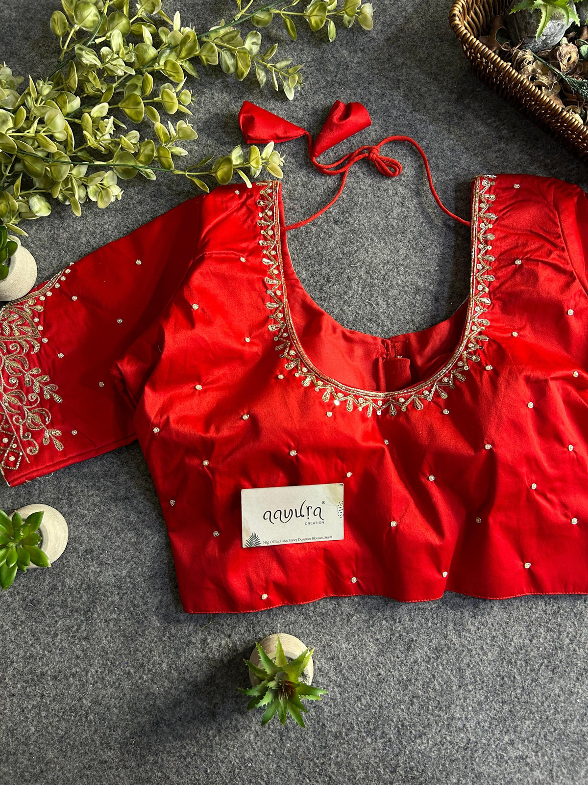 Royal Zardosi Silk Front-Open Blouse