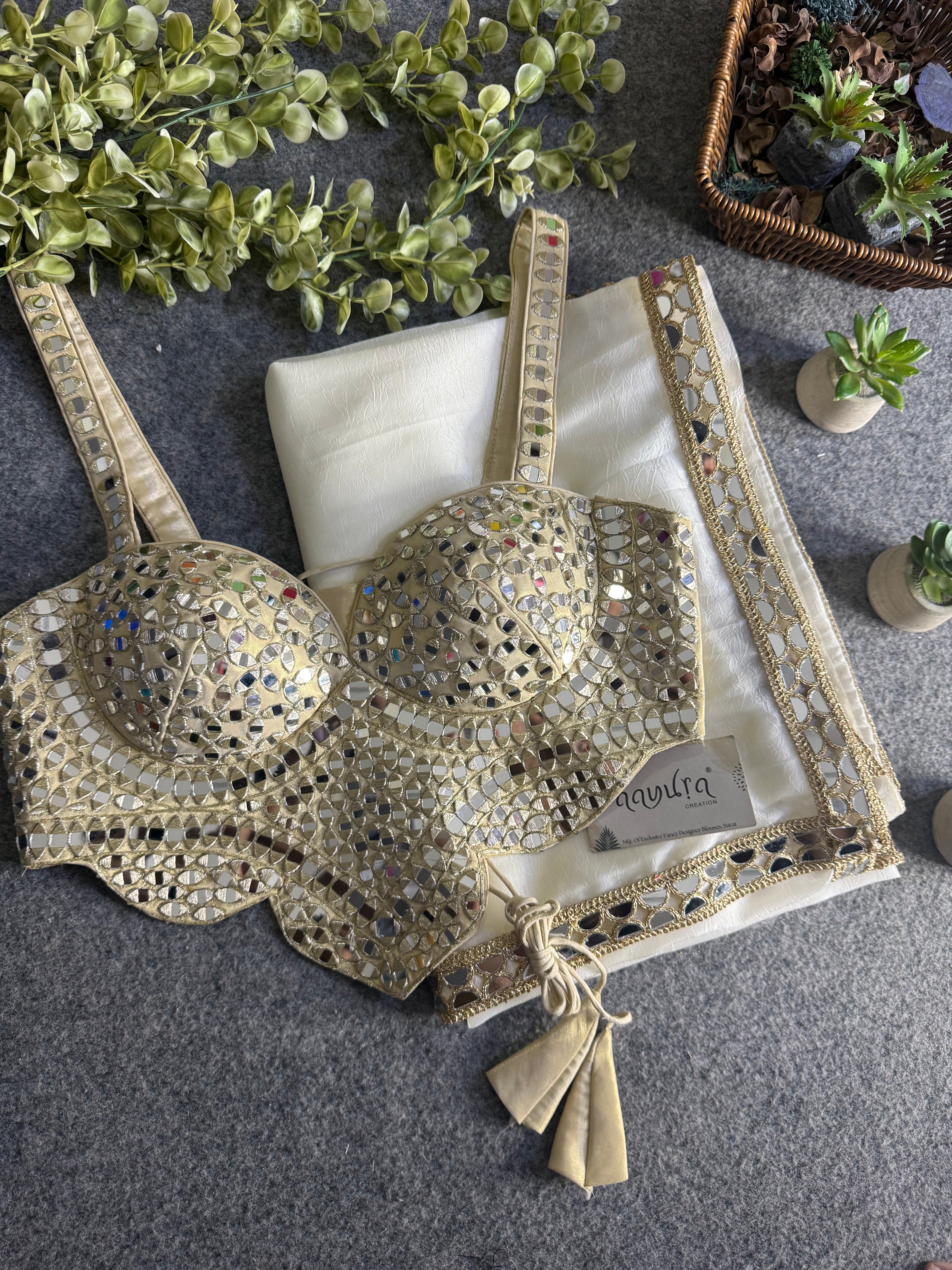 Mirror Muse Silk Co-ord Saree Set