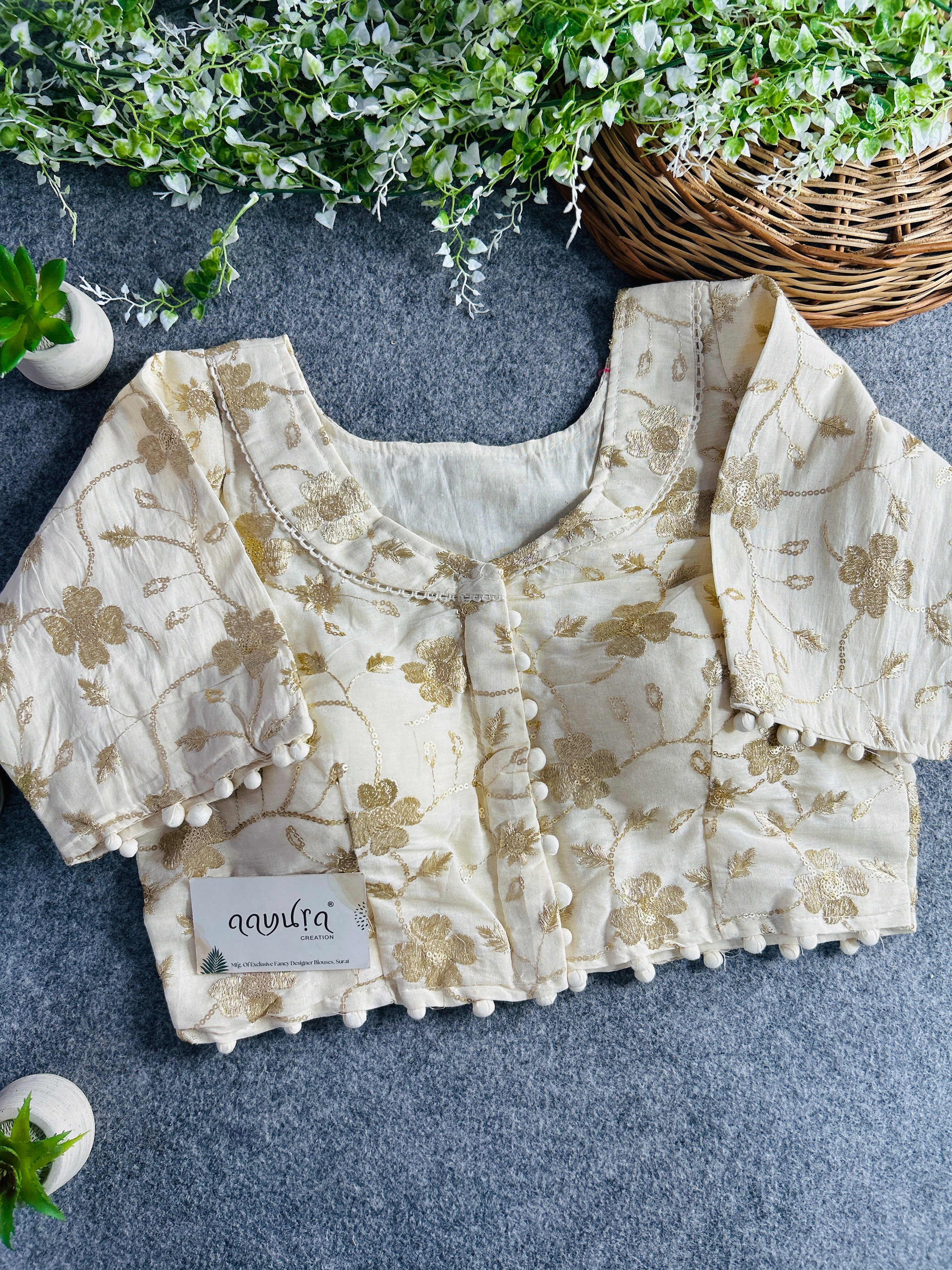 Khadi Cotton Collar Blouse