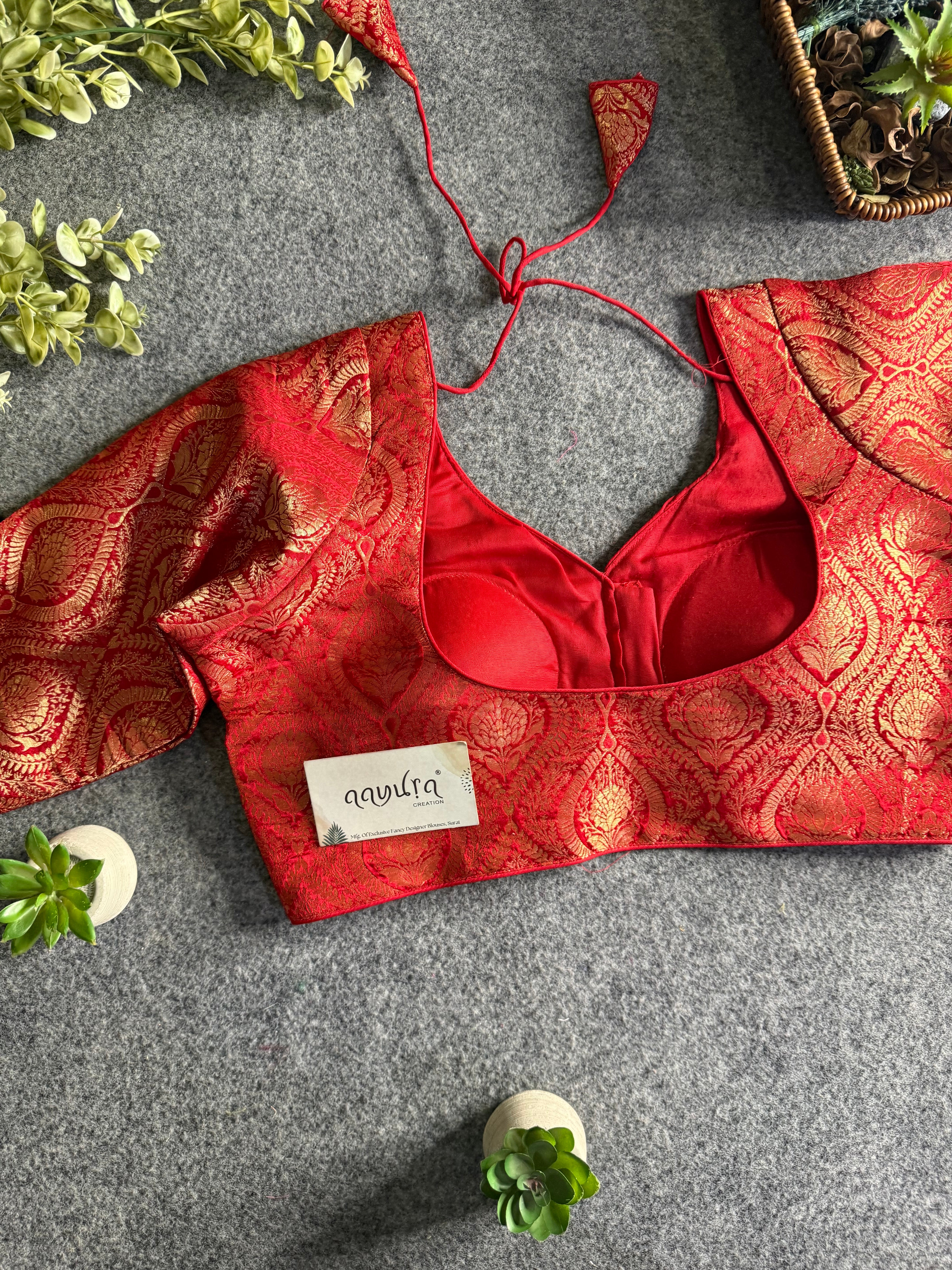 Ira Banarasi Classic Sleeve Blouse