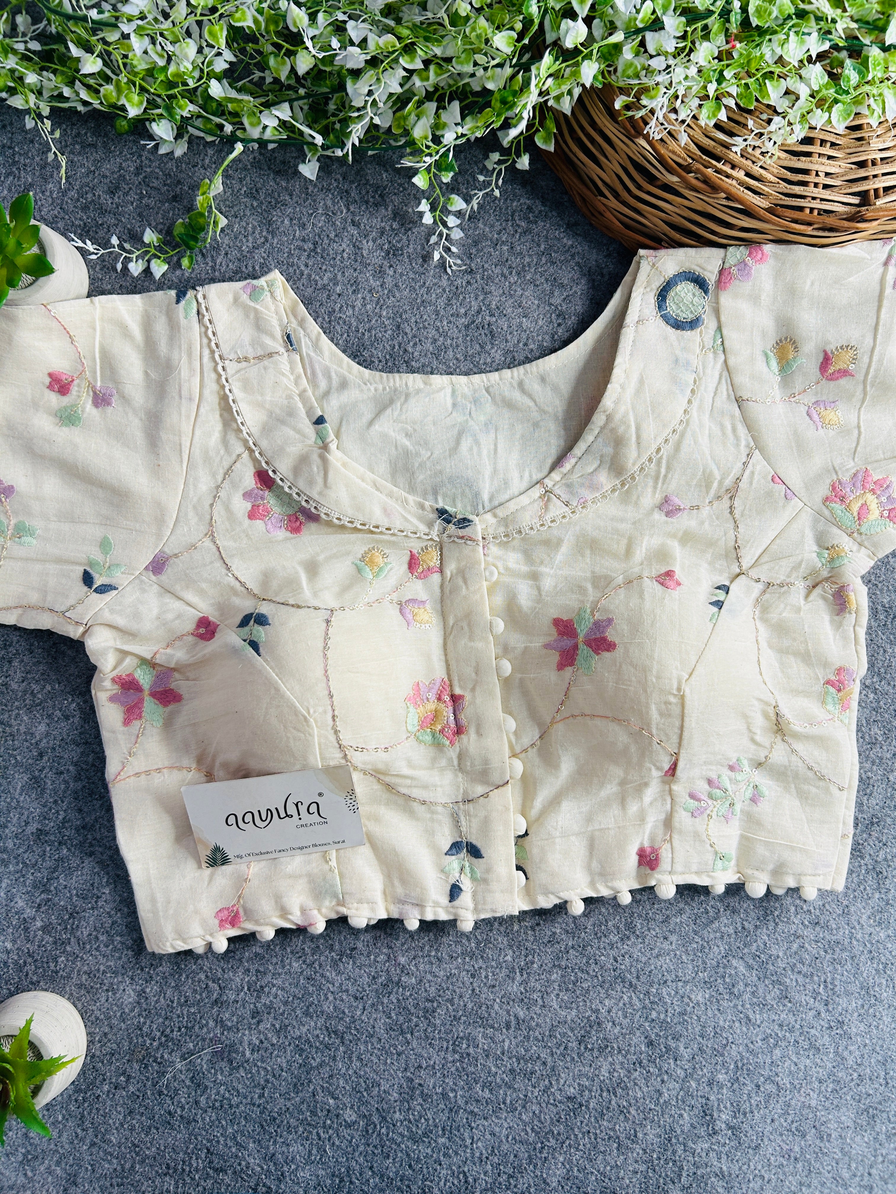 Khadi Cotton Collar Blouse