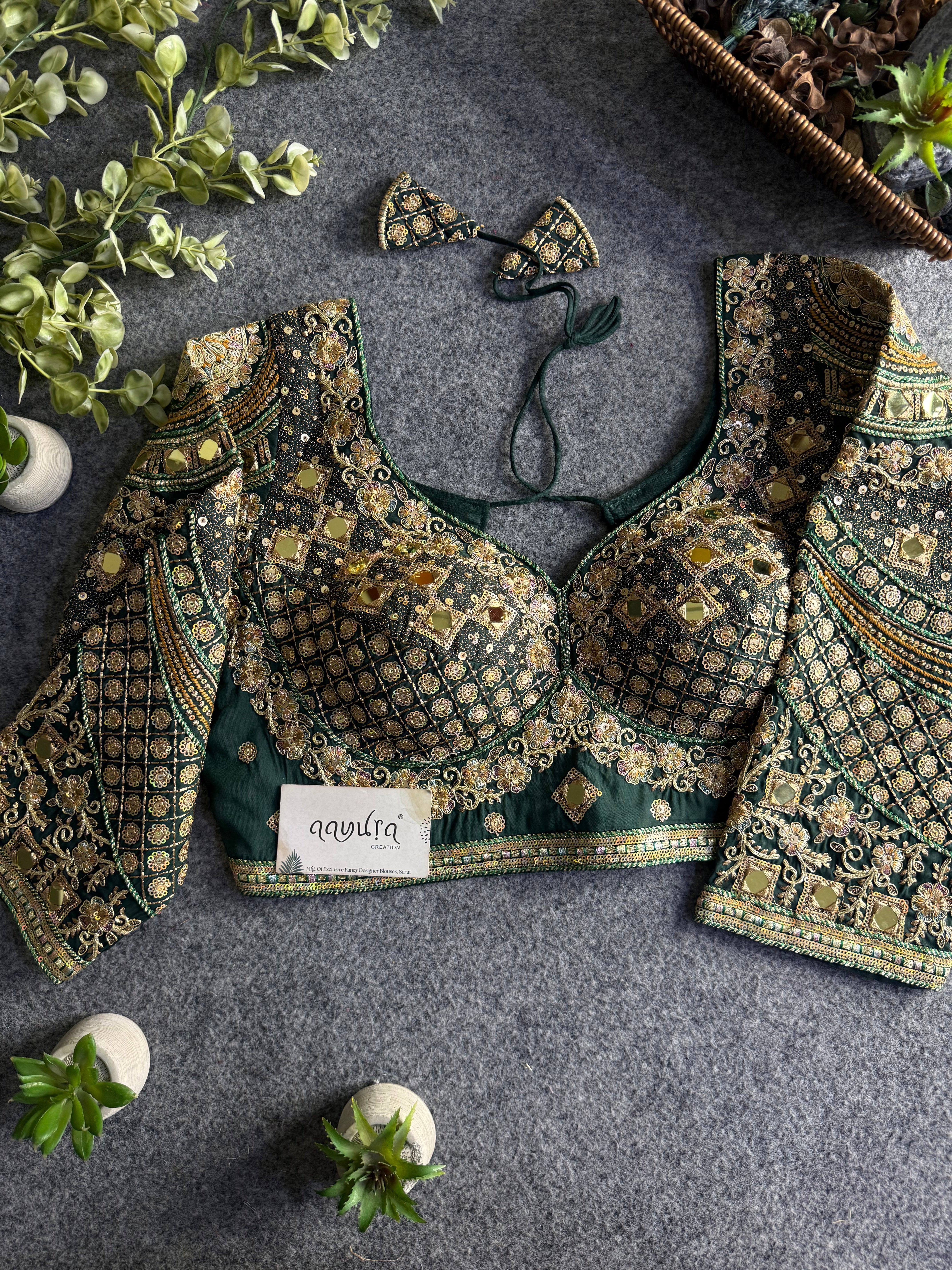 Heritage Embroidery Mirror Work Blouse