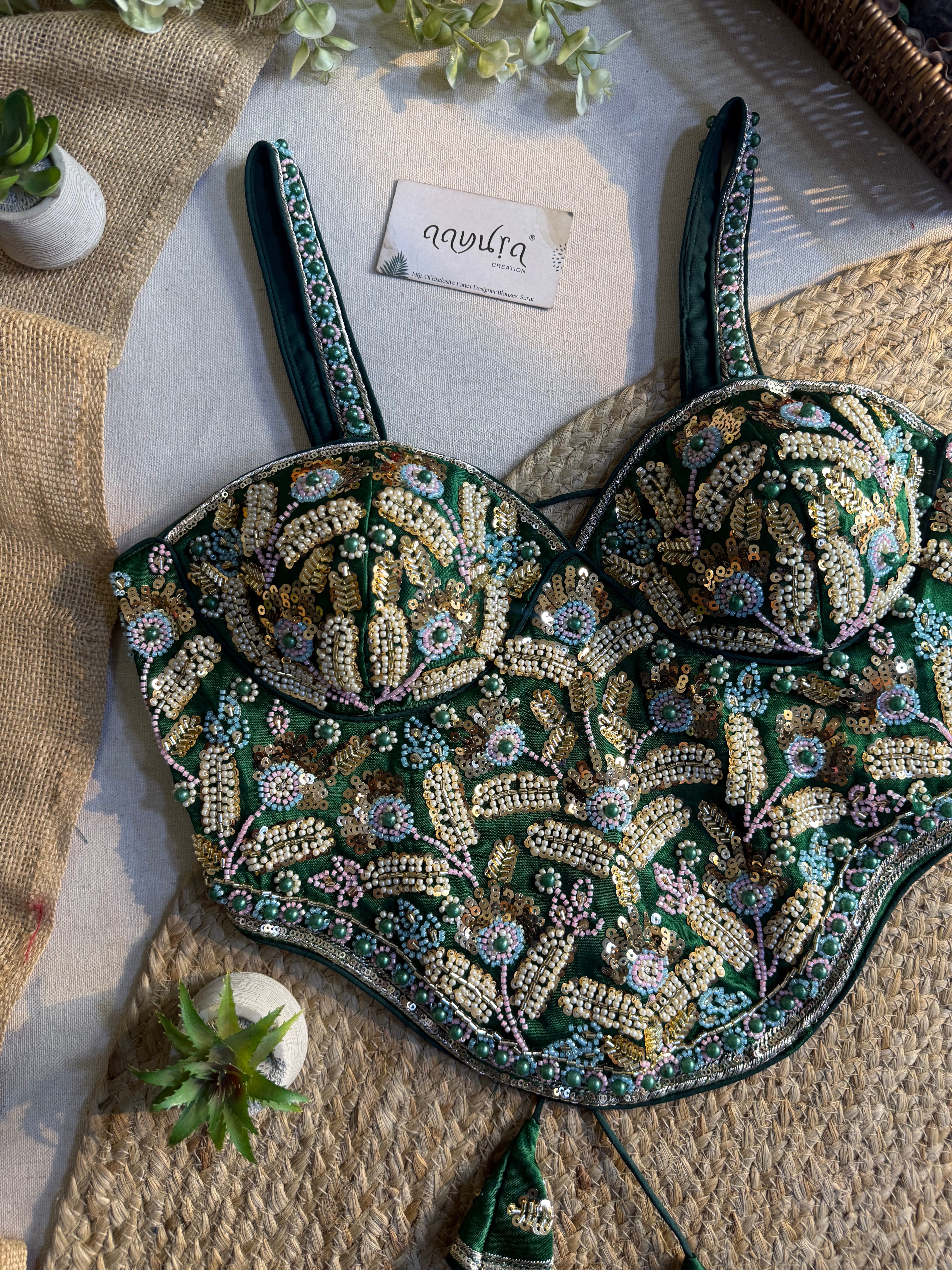 Aarvika Handcrafted Silk Co-Ord Blouse