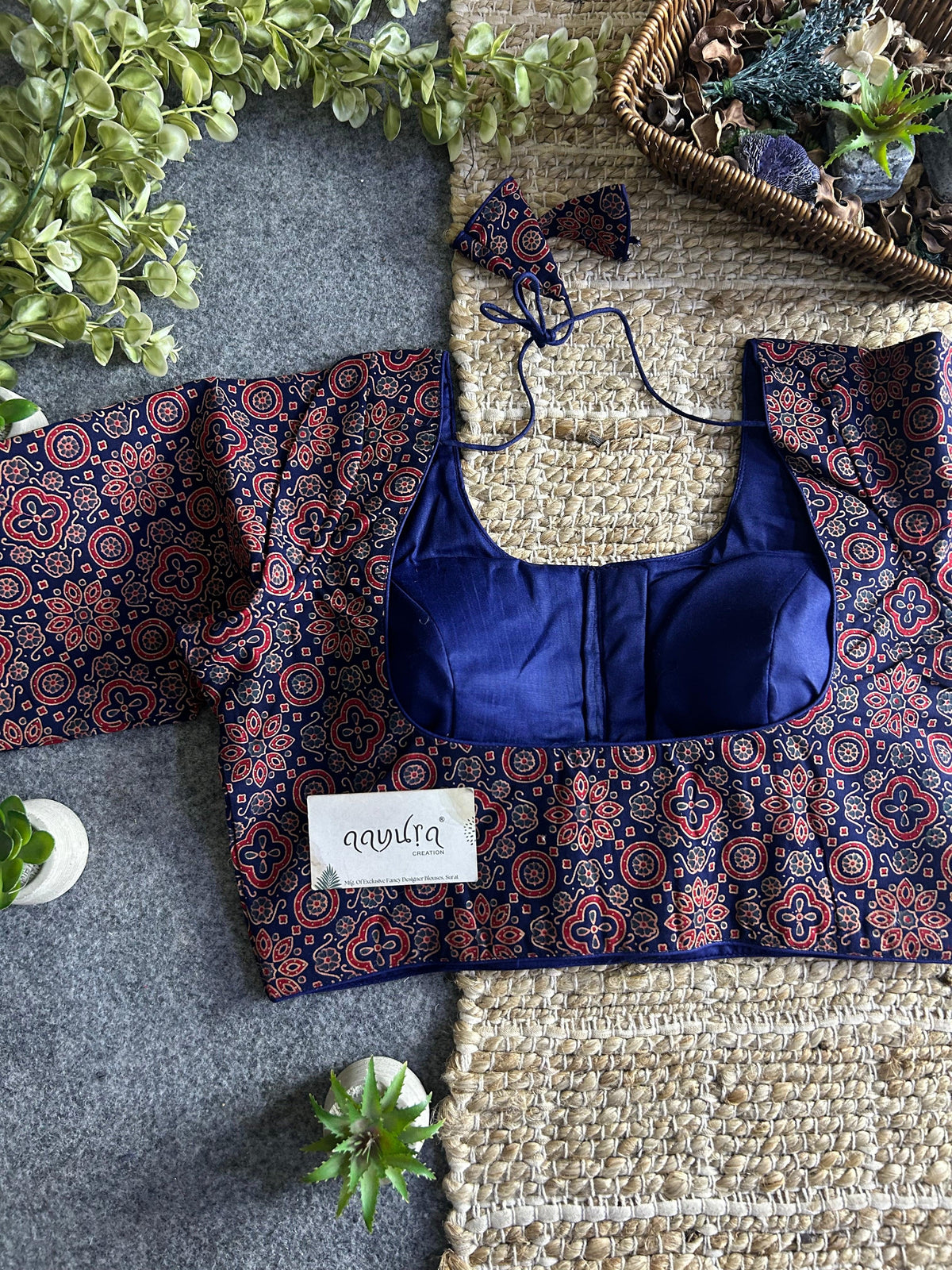 Cotton Front Open Blouse