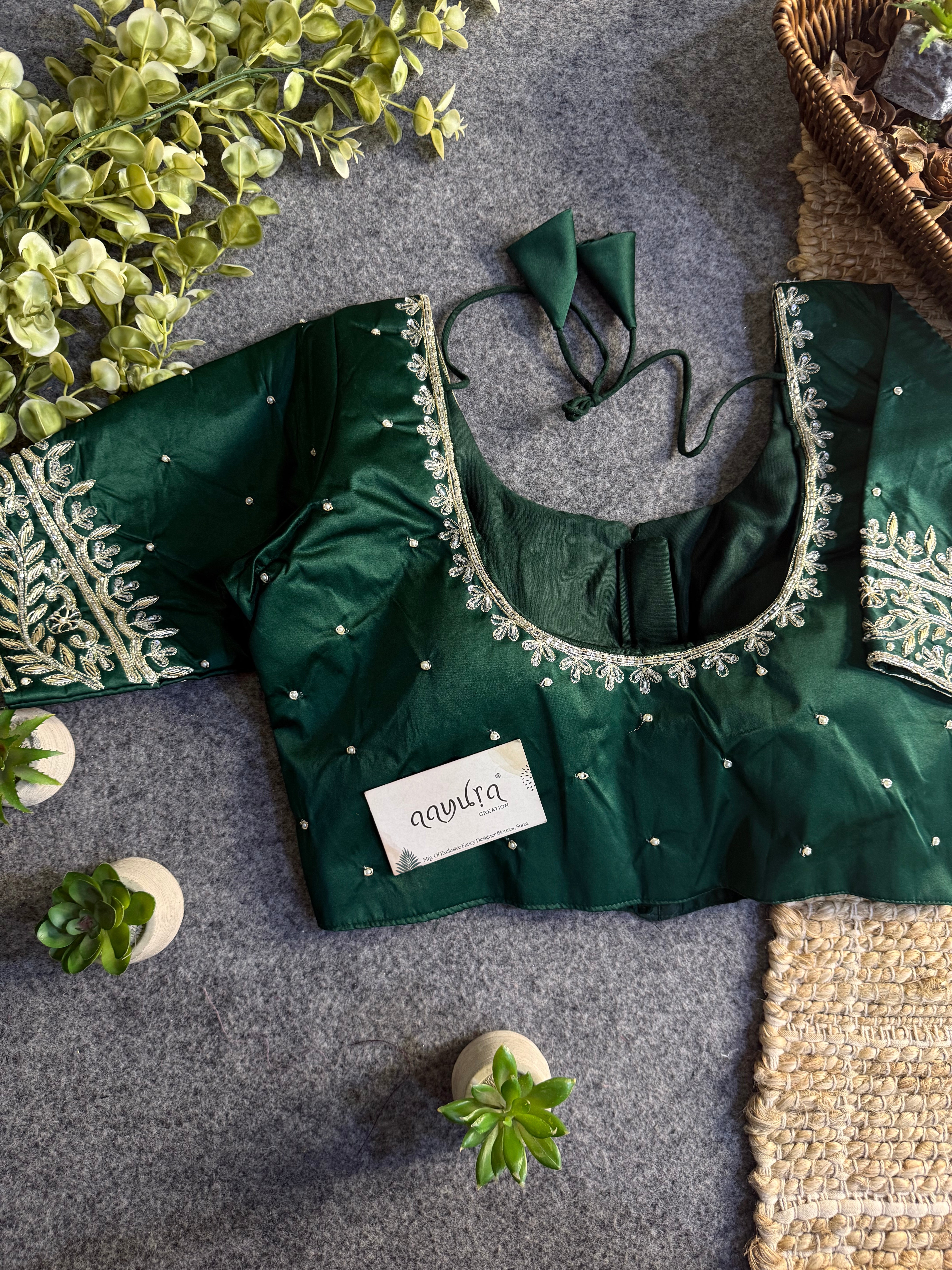 Royal Zardosi Silk Front-Open Blouse