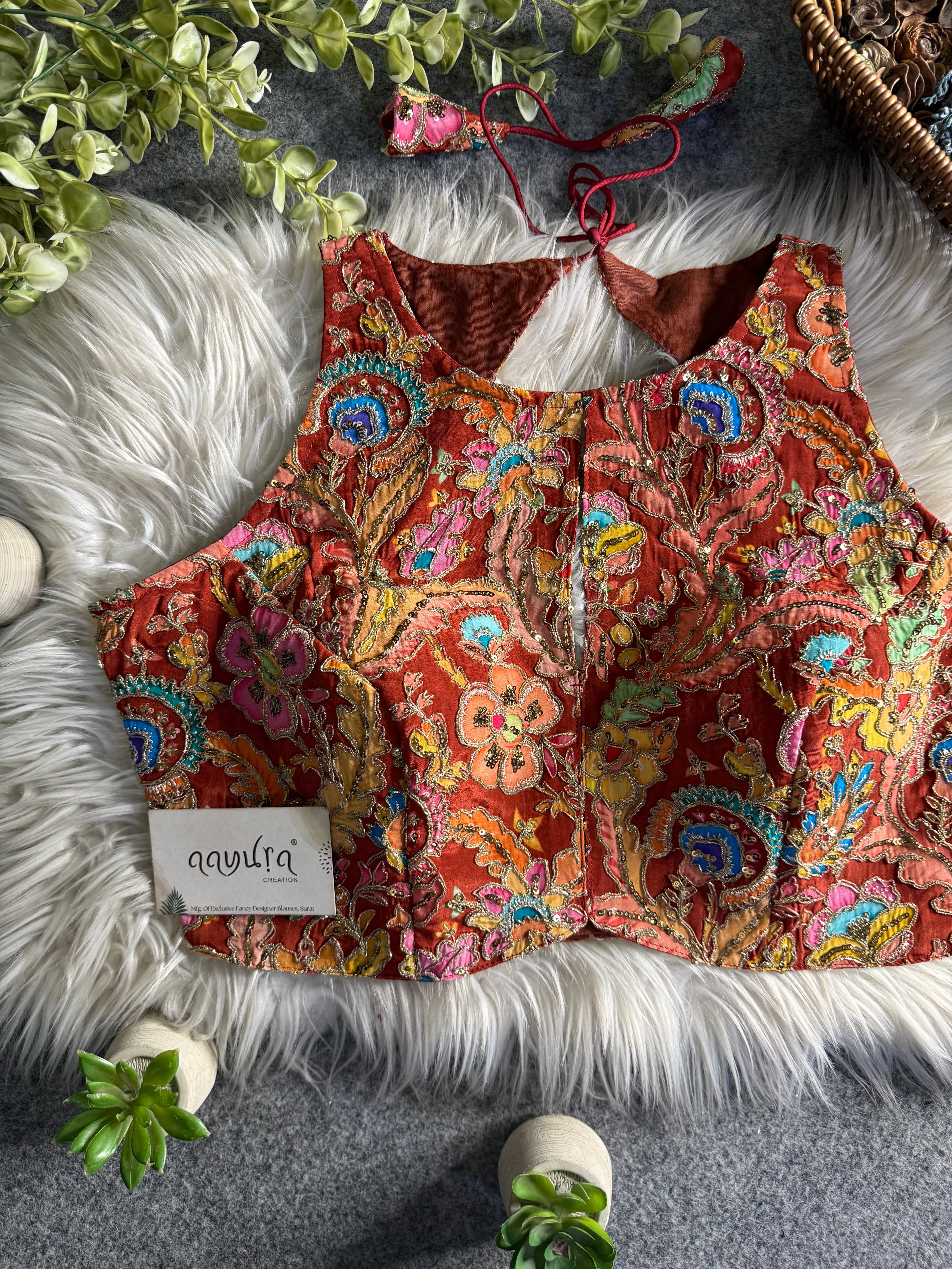 Zuhira Elegant Crape Blouse