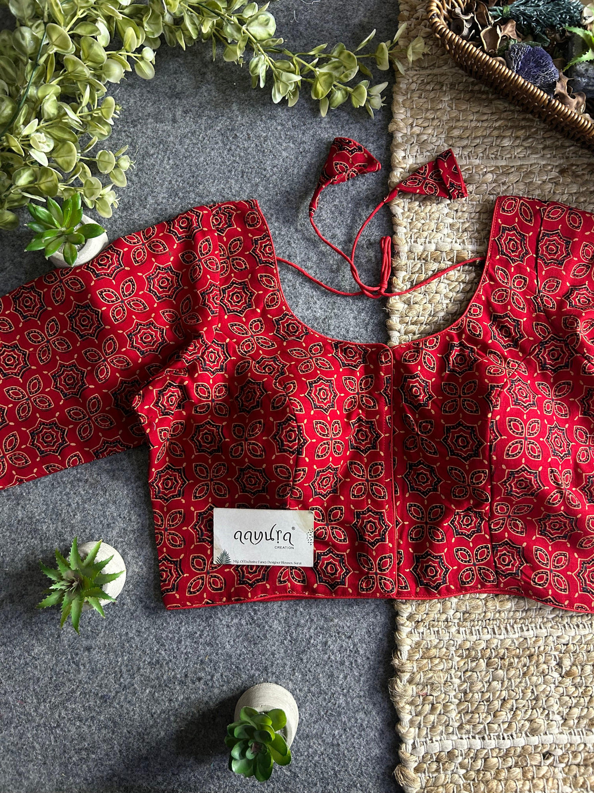 Cotton Front Open Blouse