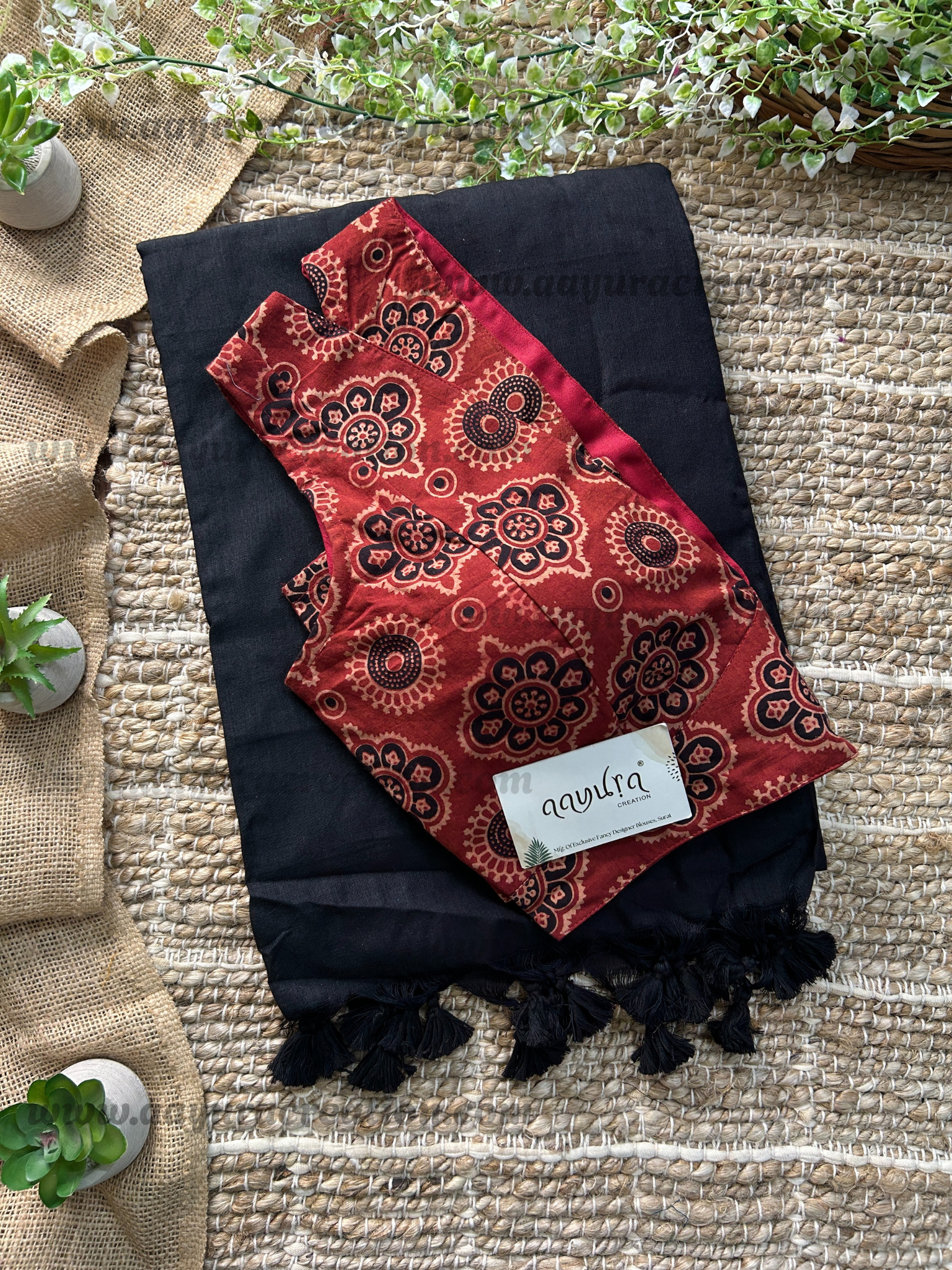 Ajrakh Vibe – Khadi Grace Combo