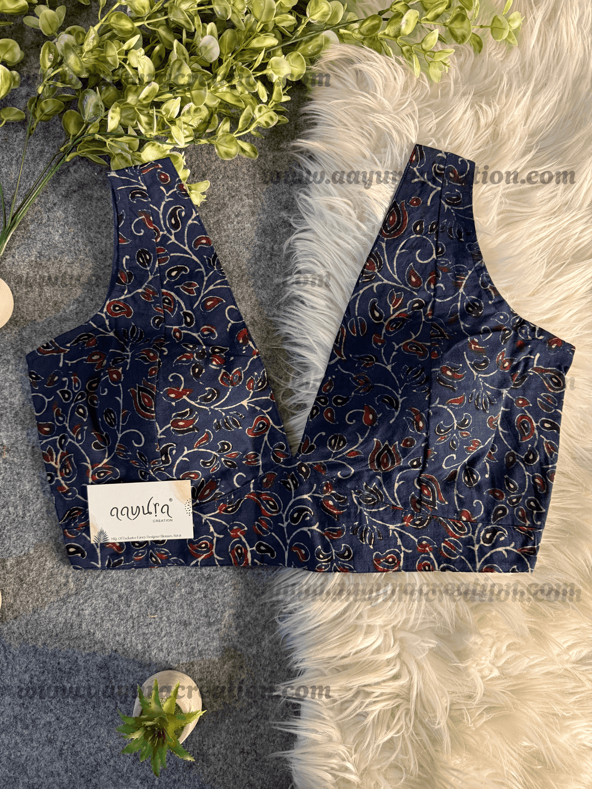Ajrakh V Neck