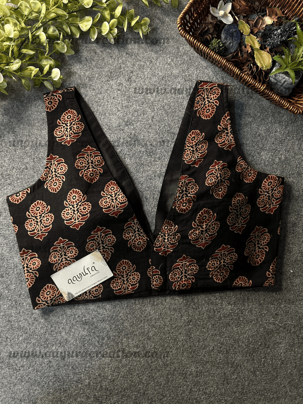 Ajrakh V Neck