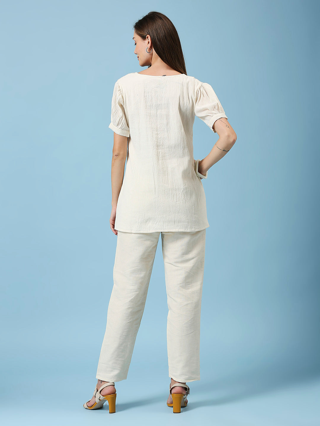 Embroidered Khadi Cotton Summer Top