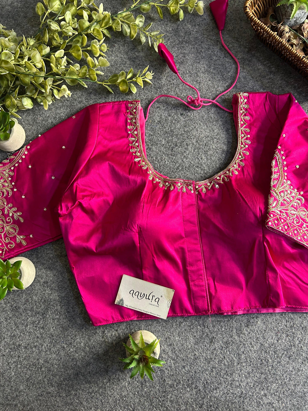 Royal Zardosi Silk Front-Open Blouse