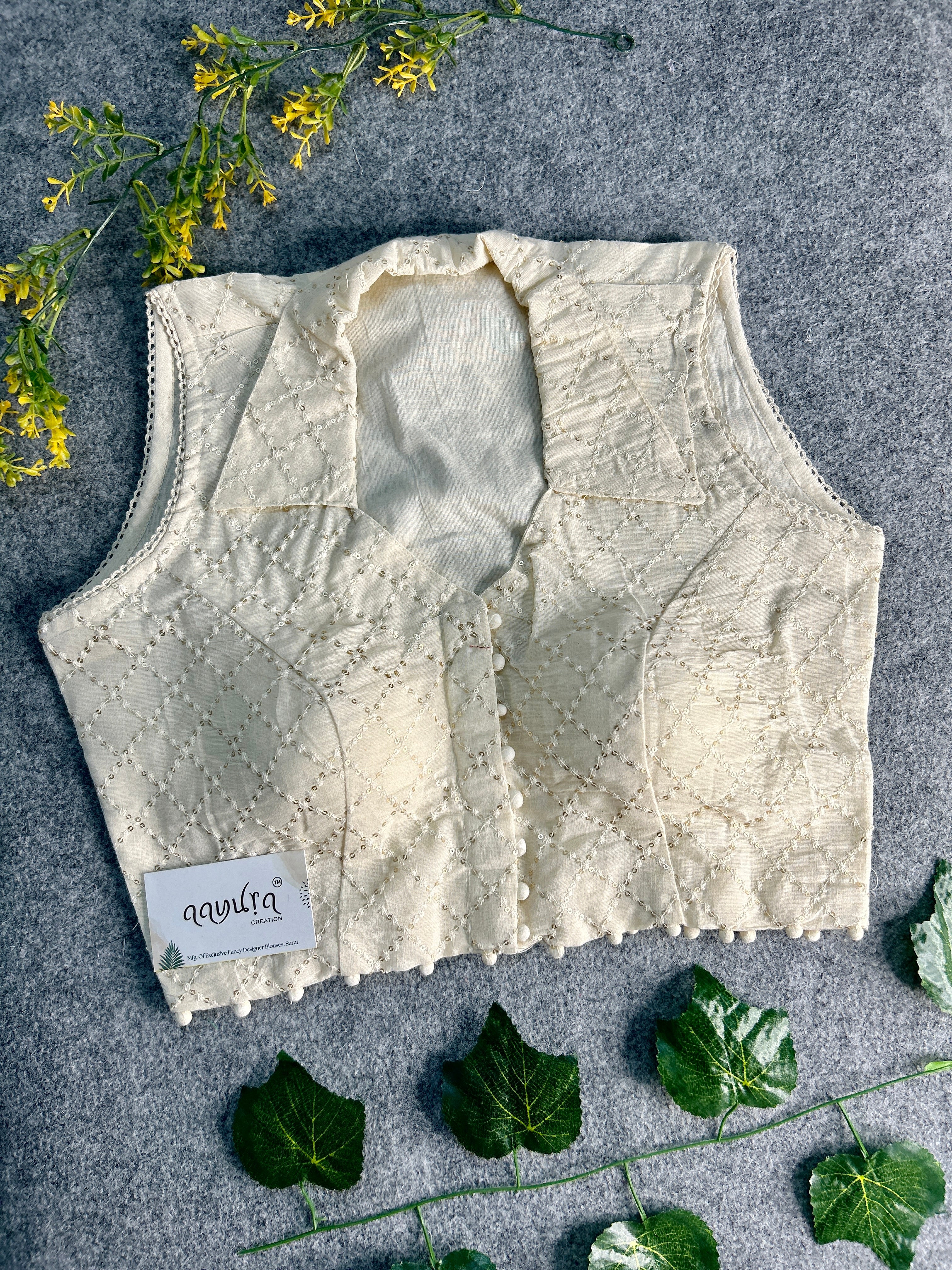 Coller Khadi Blouse