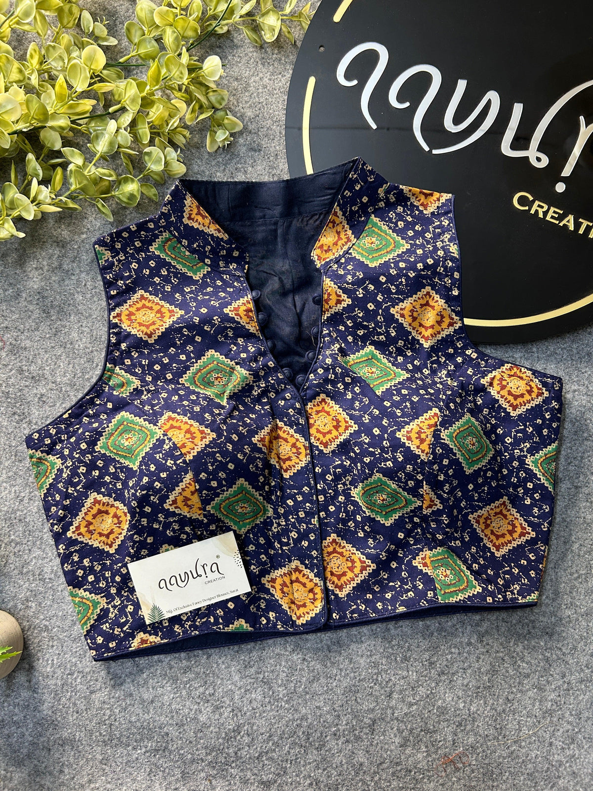 Highneck Cotton Blouse
