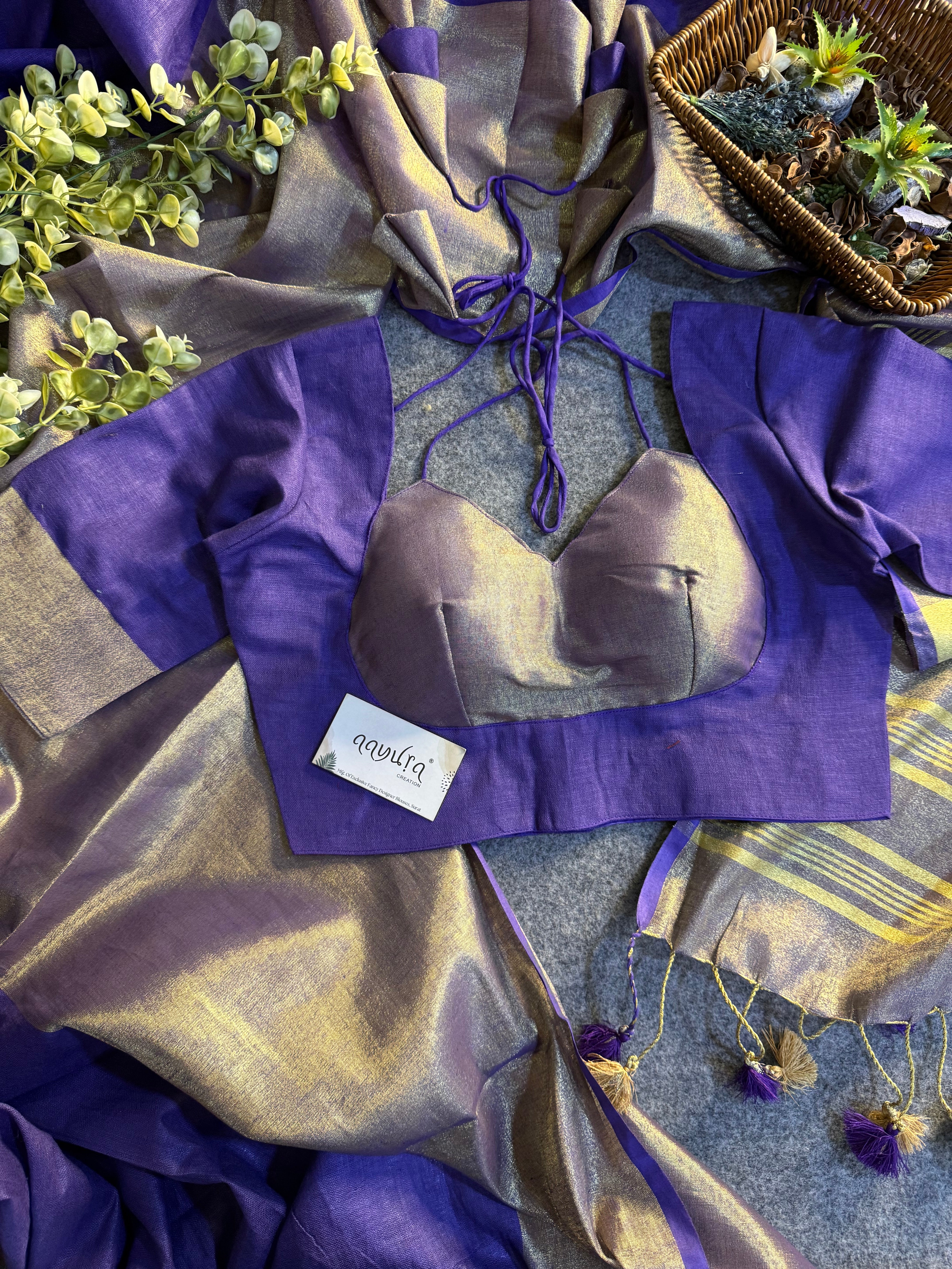 Handwoven Linen Grace Saree