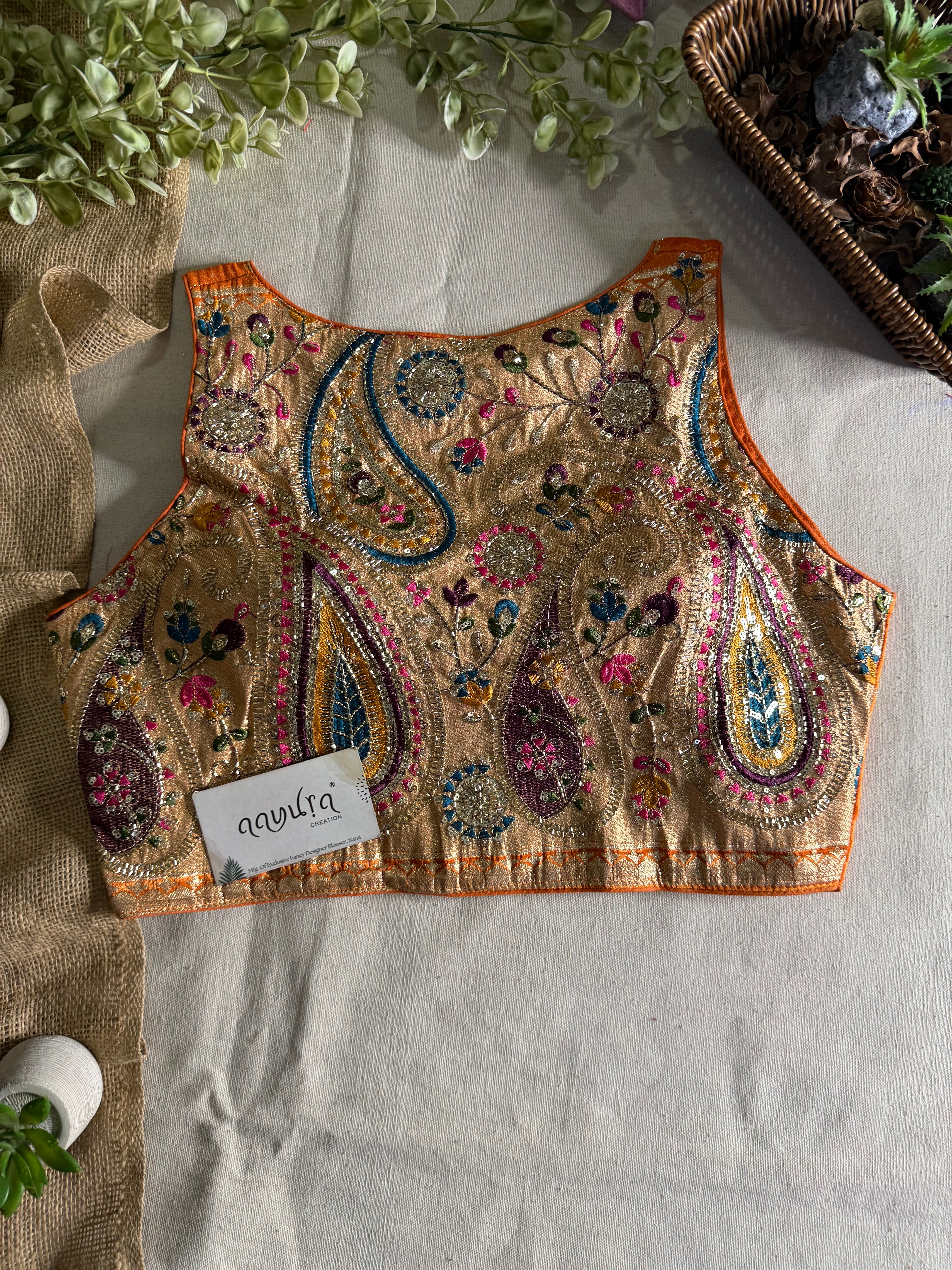 Heritage Banarasi Silk Multi-Thread Work Blouse
