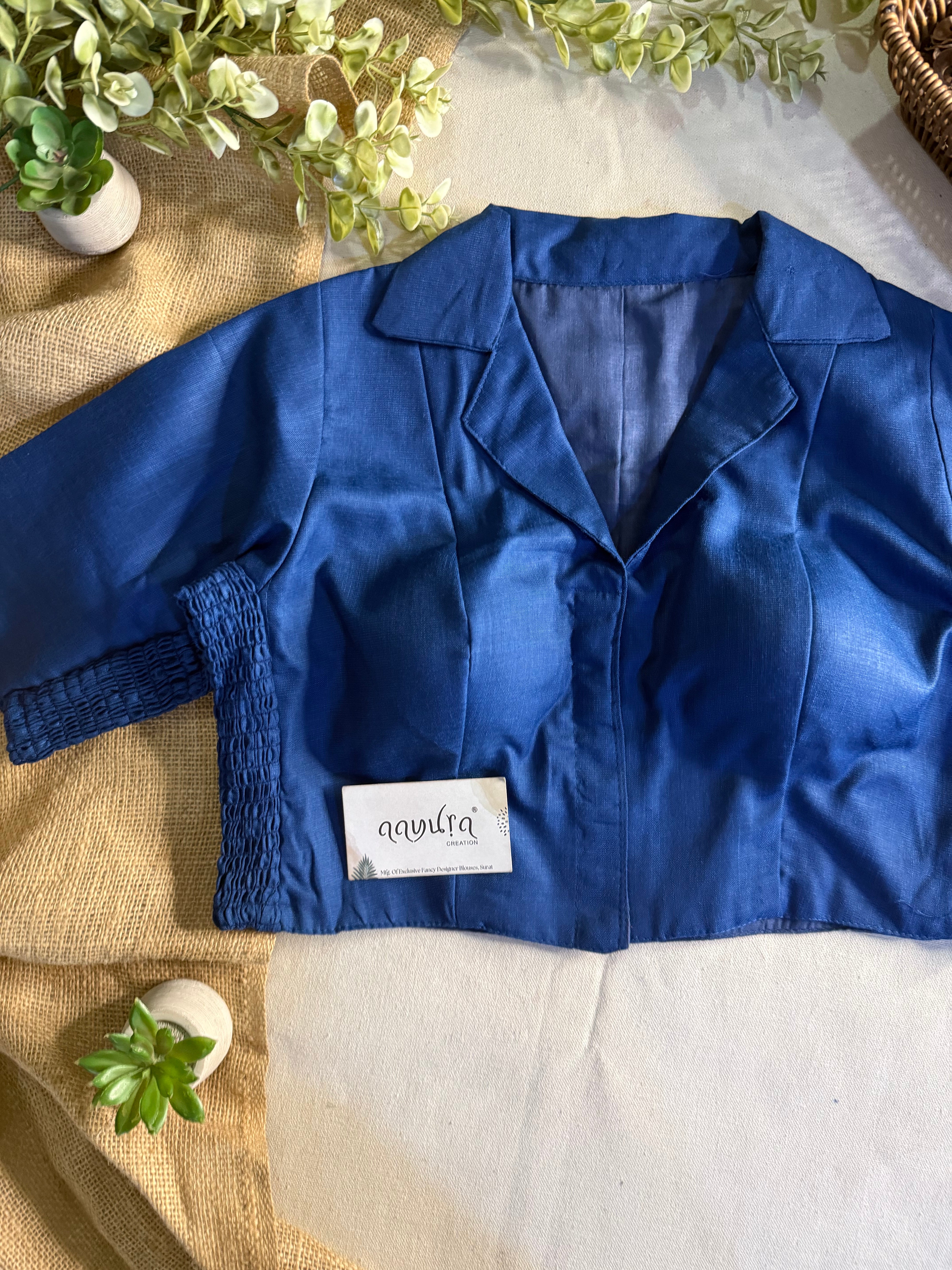 Comfort Fit Cotton Coller Blouse