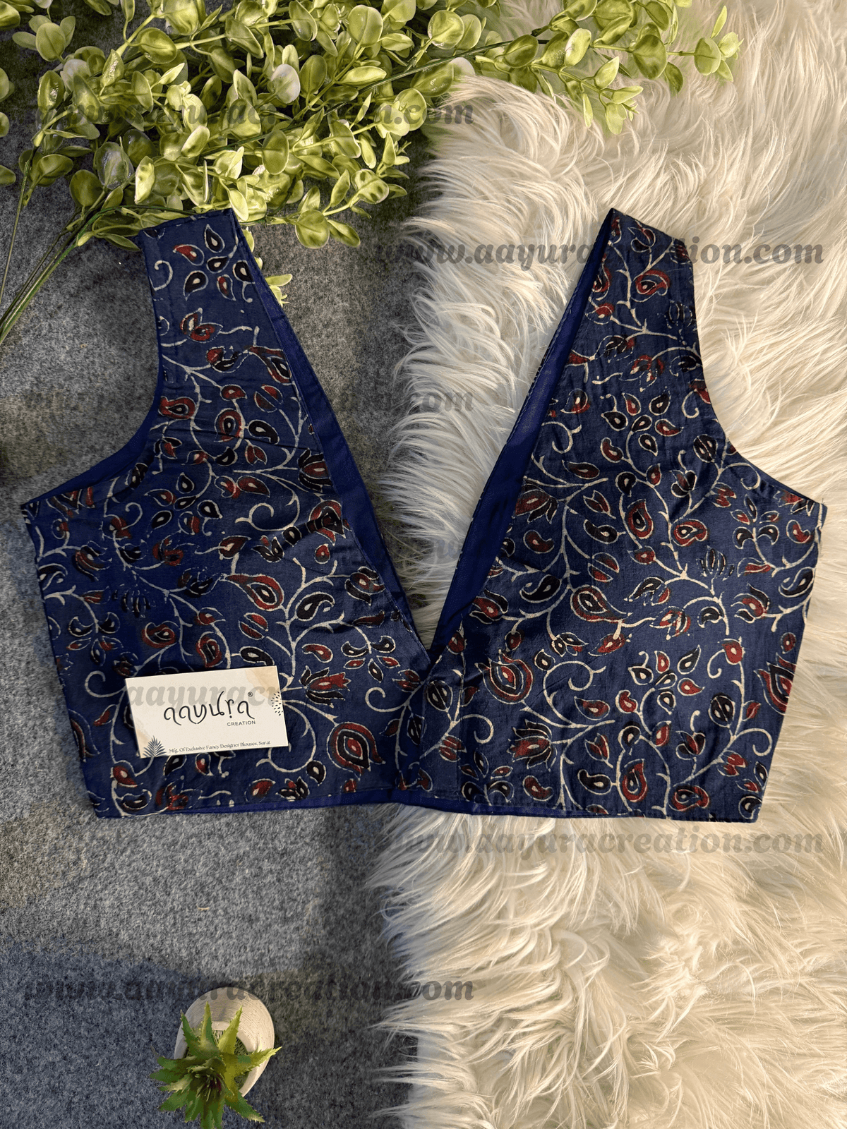 Ajrakh V Neck
