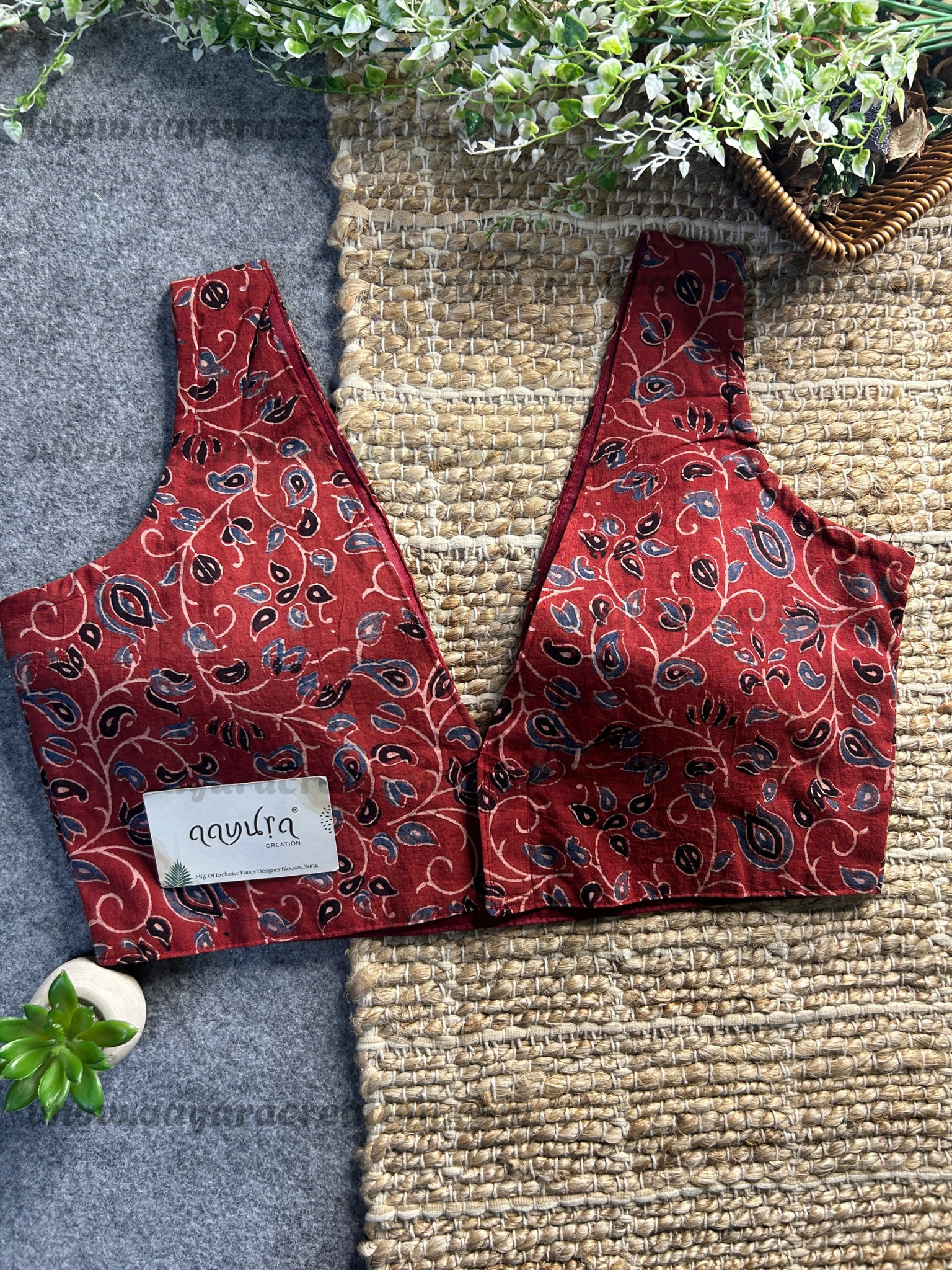 Ajrakh V Neck