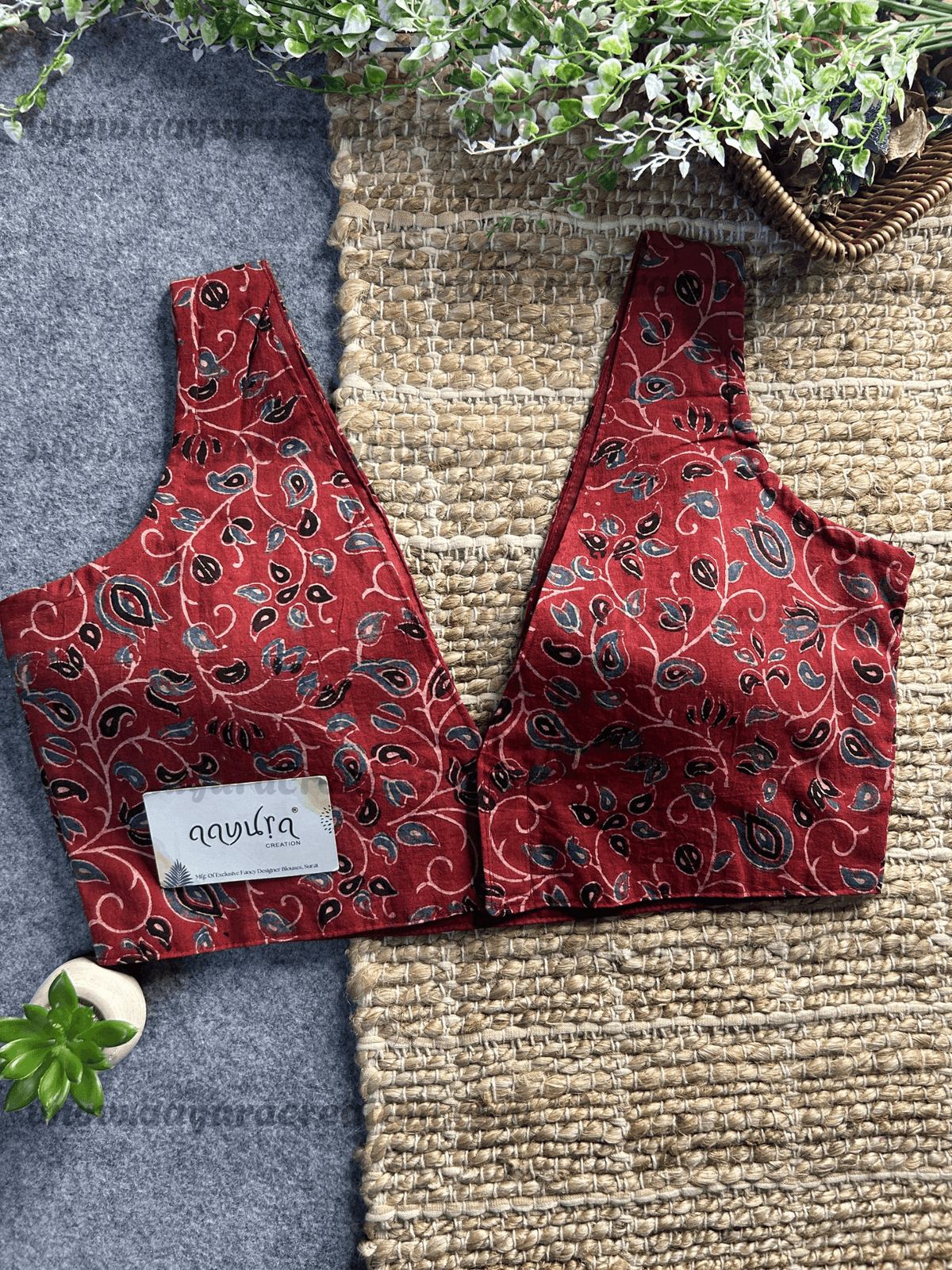 Ajrakh V Neck