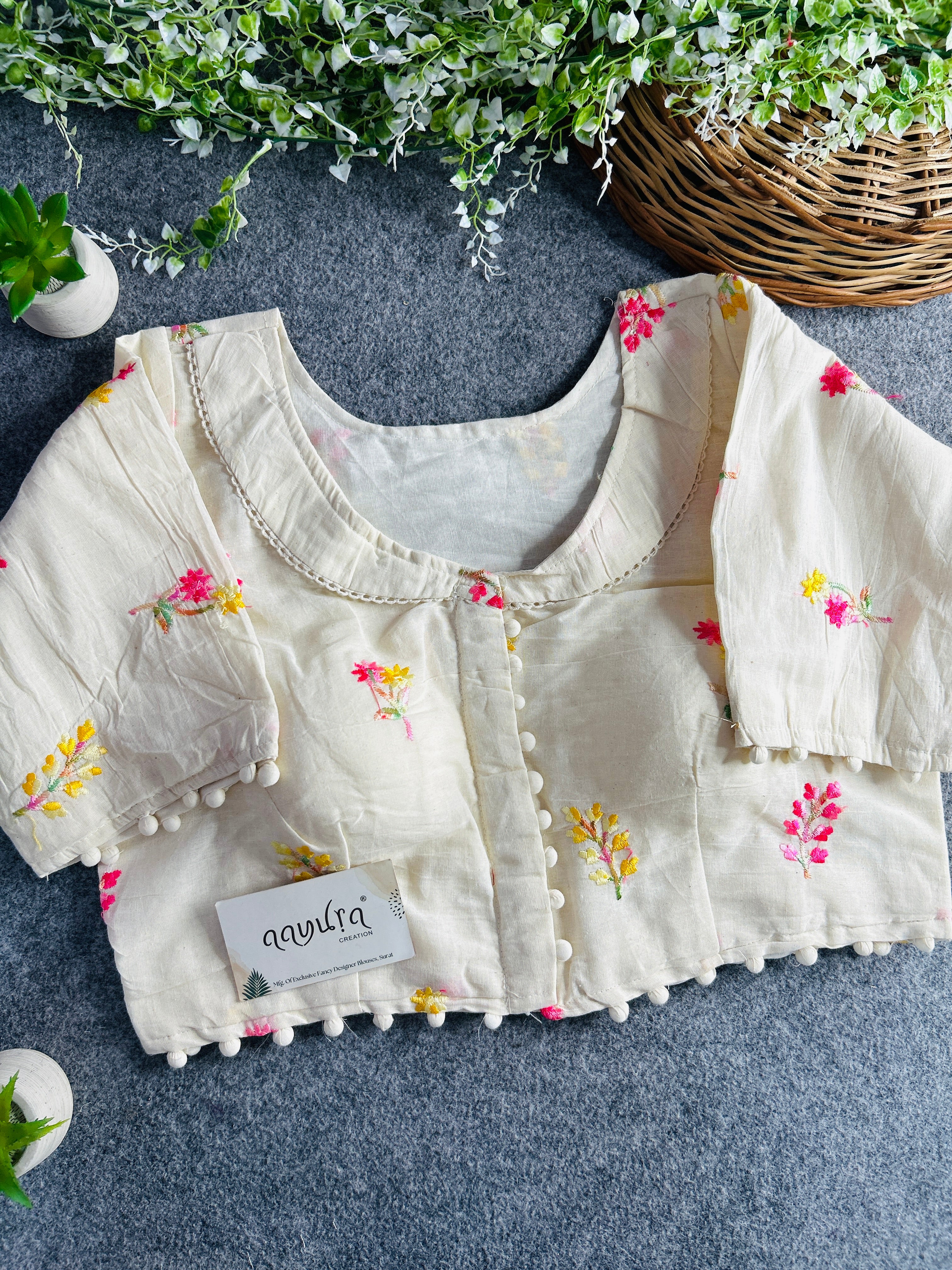 Khadi Cotton Collar Blouse