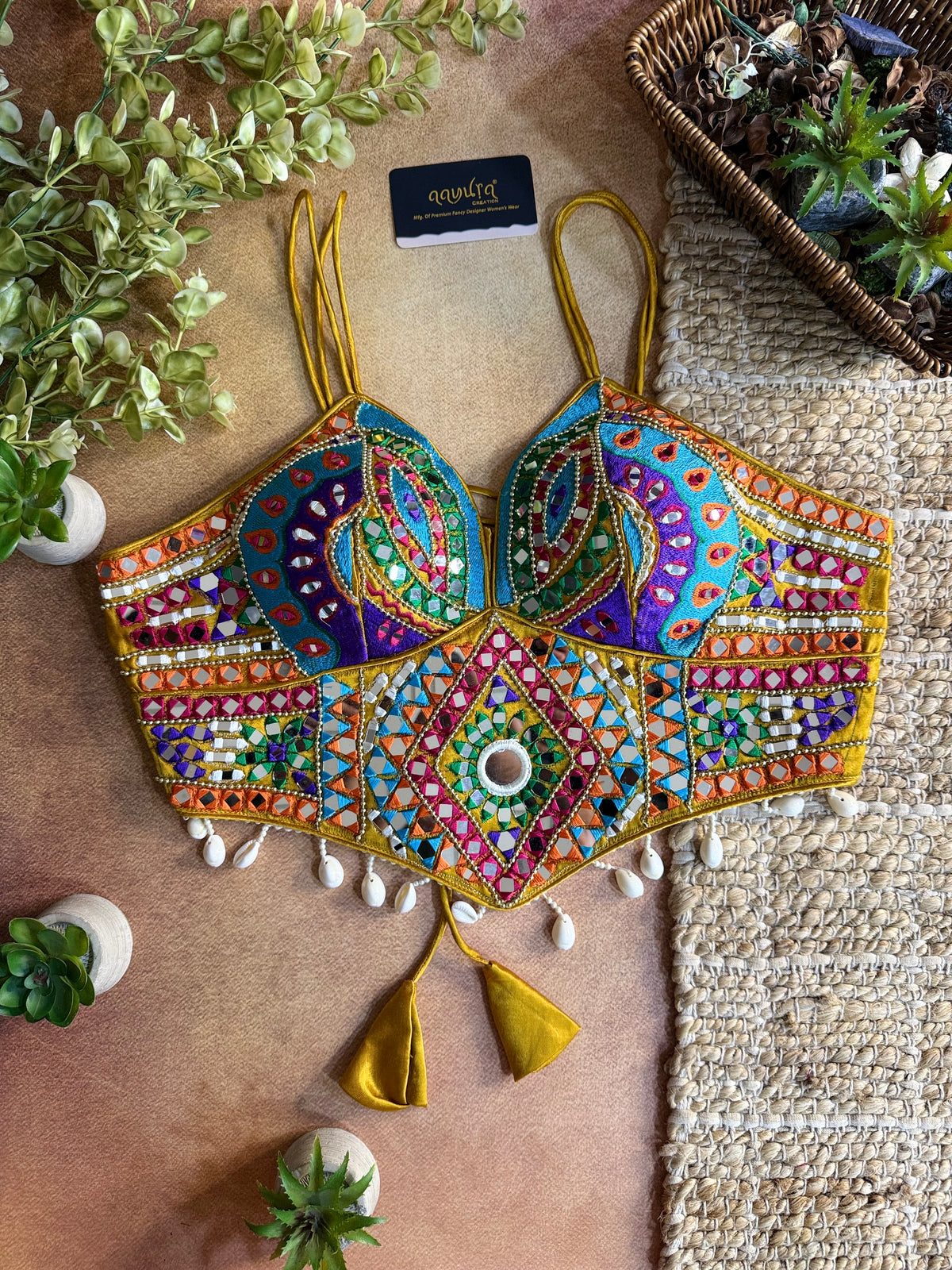 Rangrez Gajji Silk Mirror Blouse
