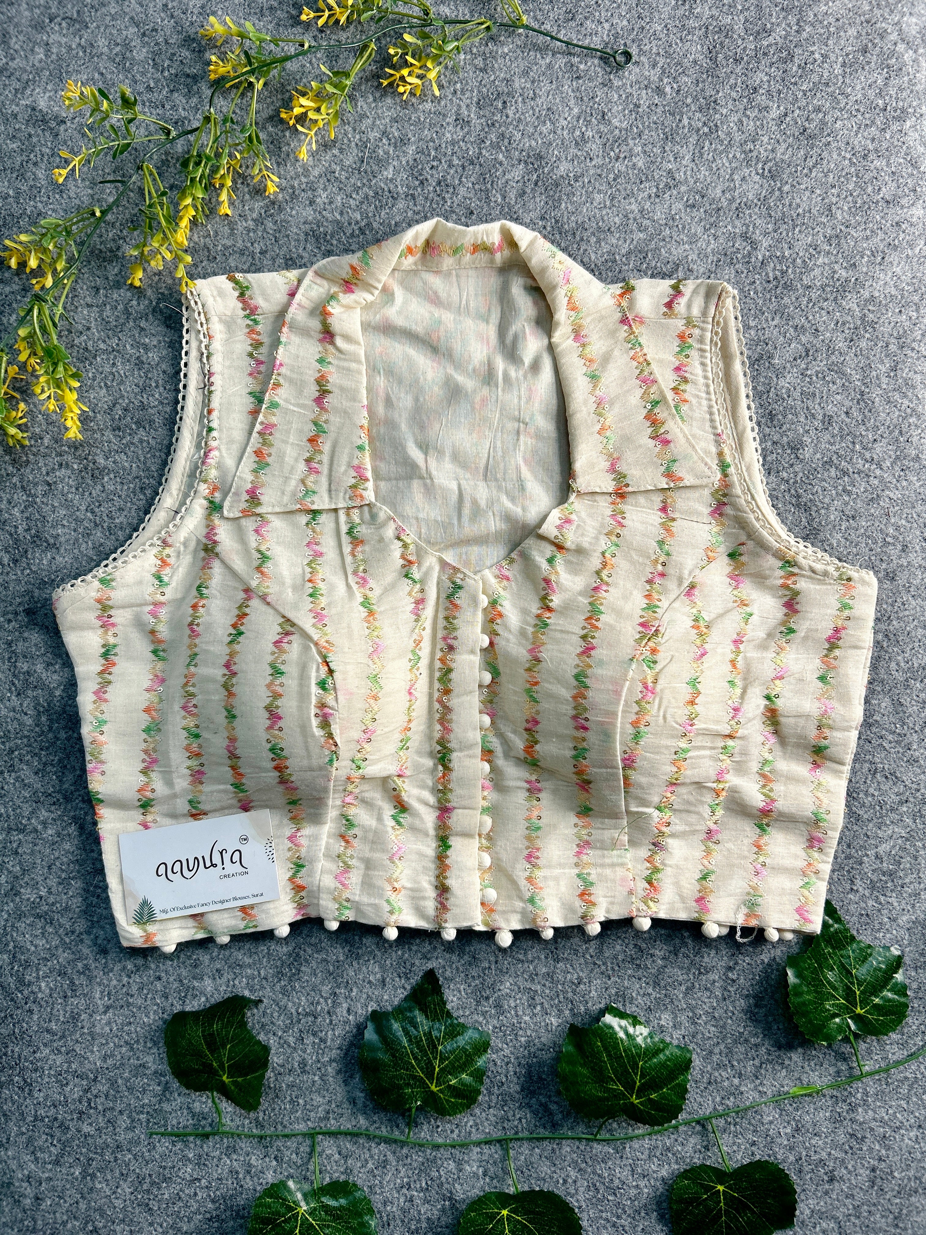 Coller Khadi Blouse