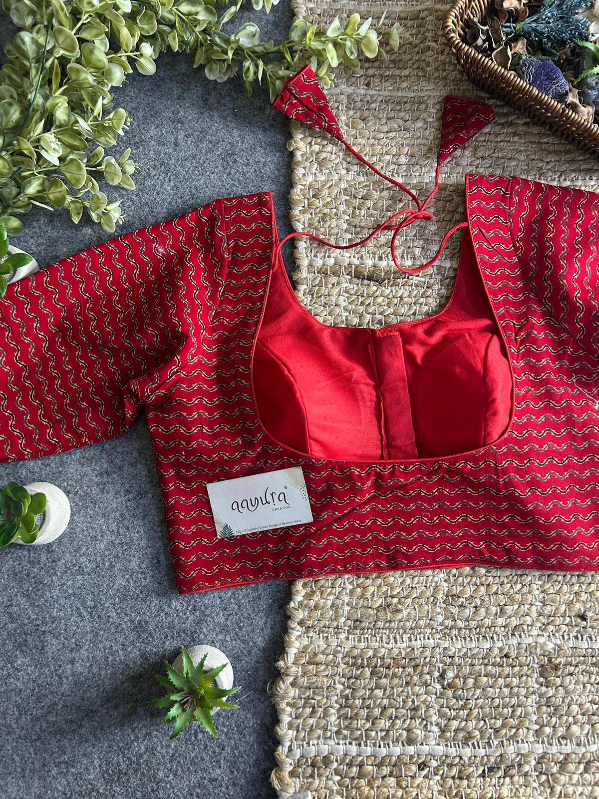 Cotton Front Open Blouse