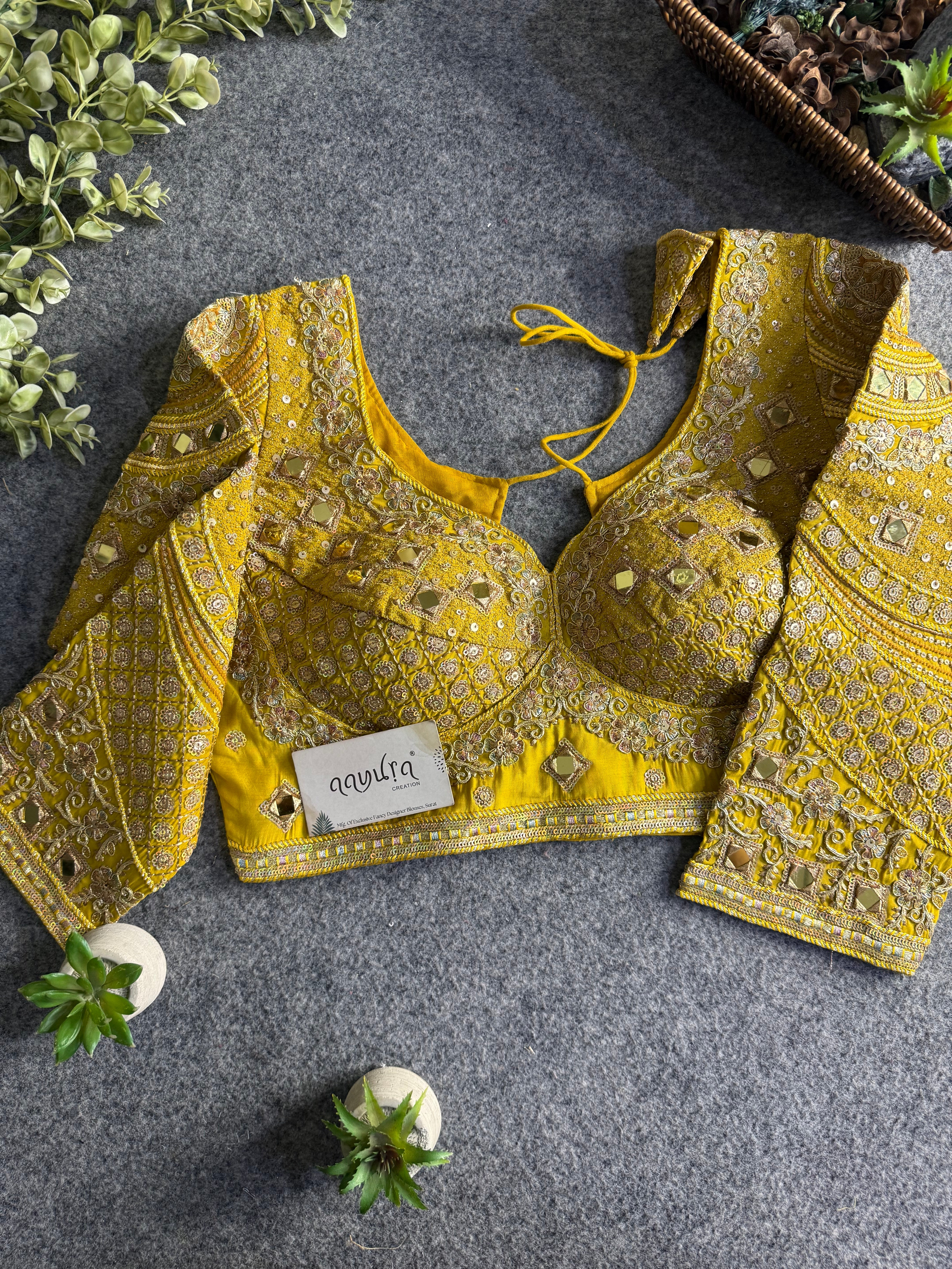 Heritage Embroidery Mirror Work Blouse