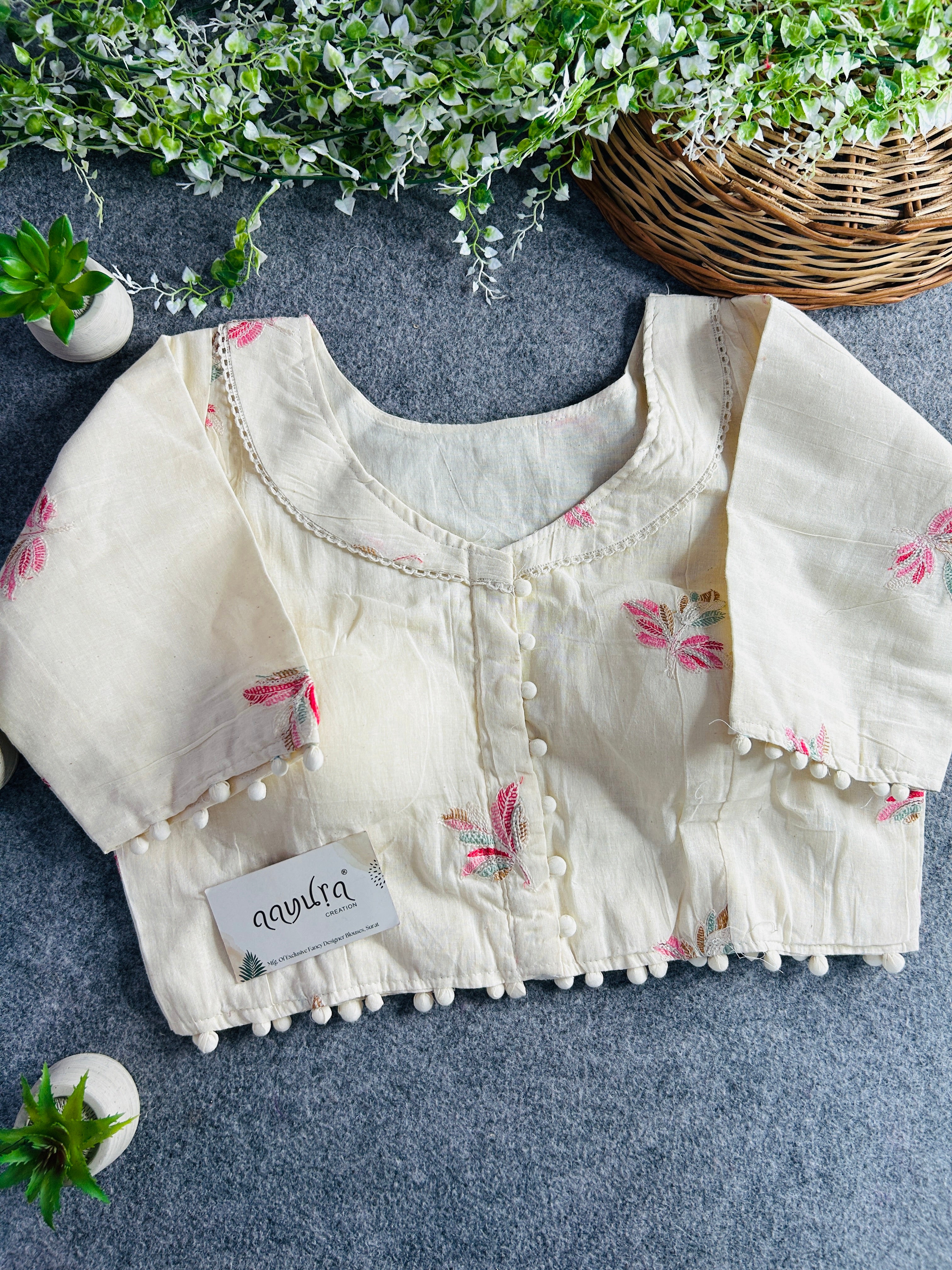 Khadi Cotton Collar Blouse