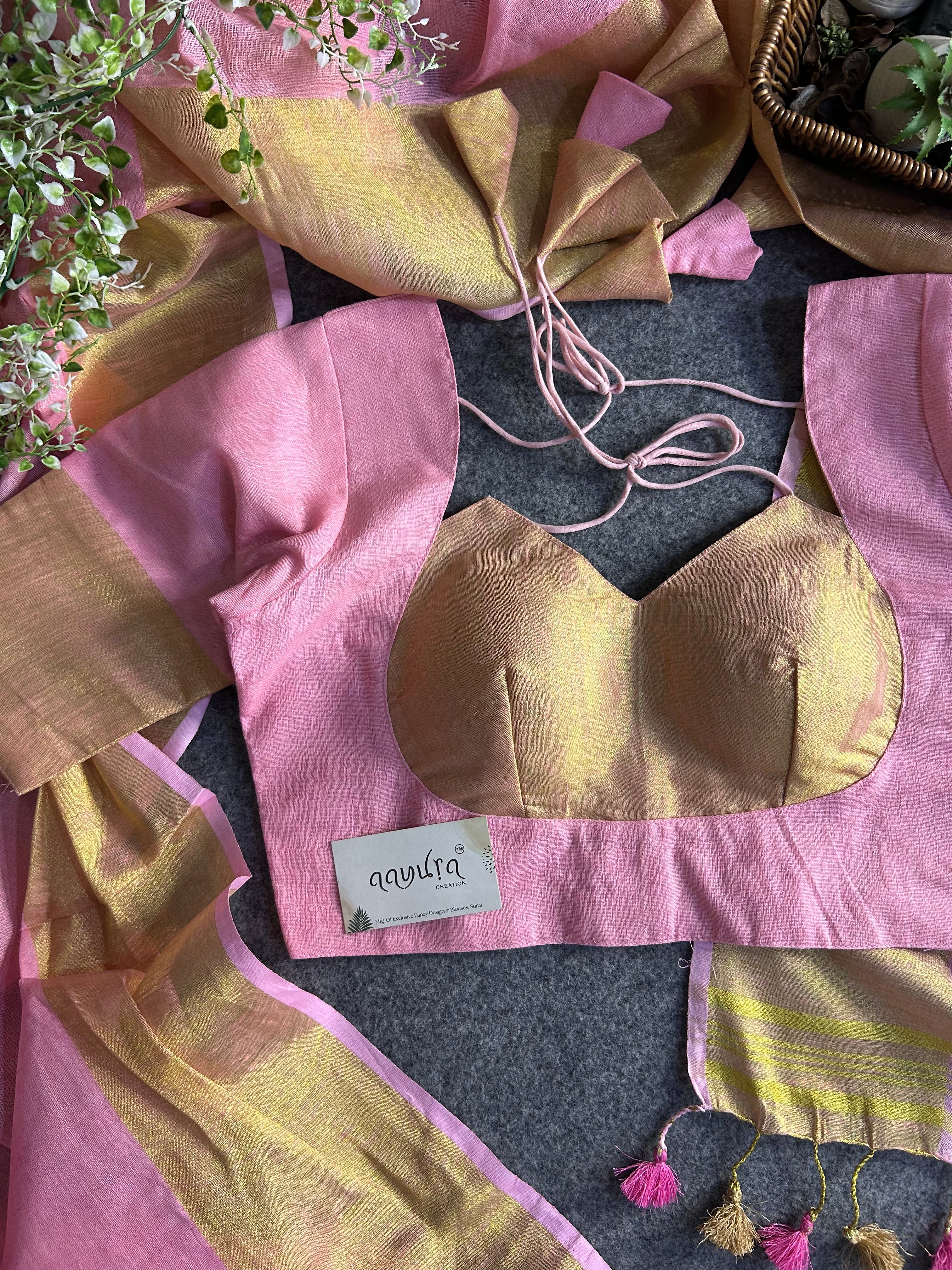 Handwoven Linen Grace Saree