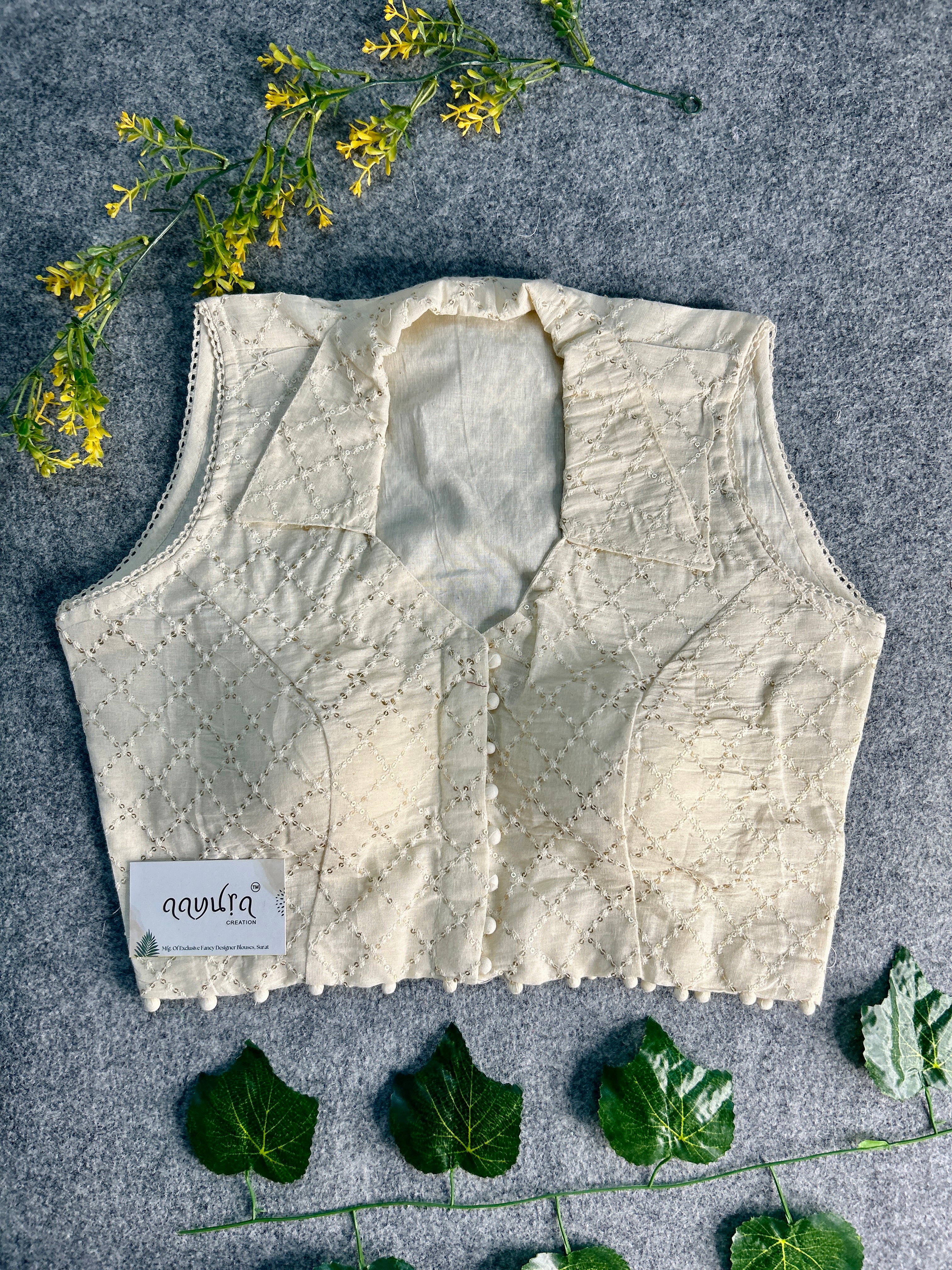 Coller Khadi Blouse