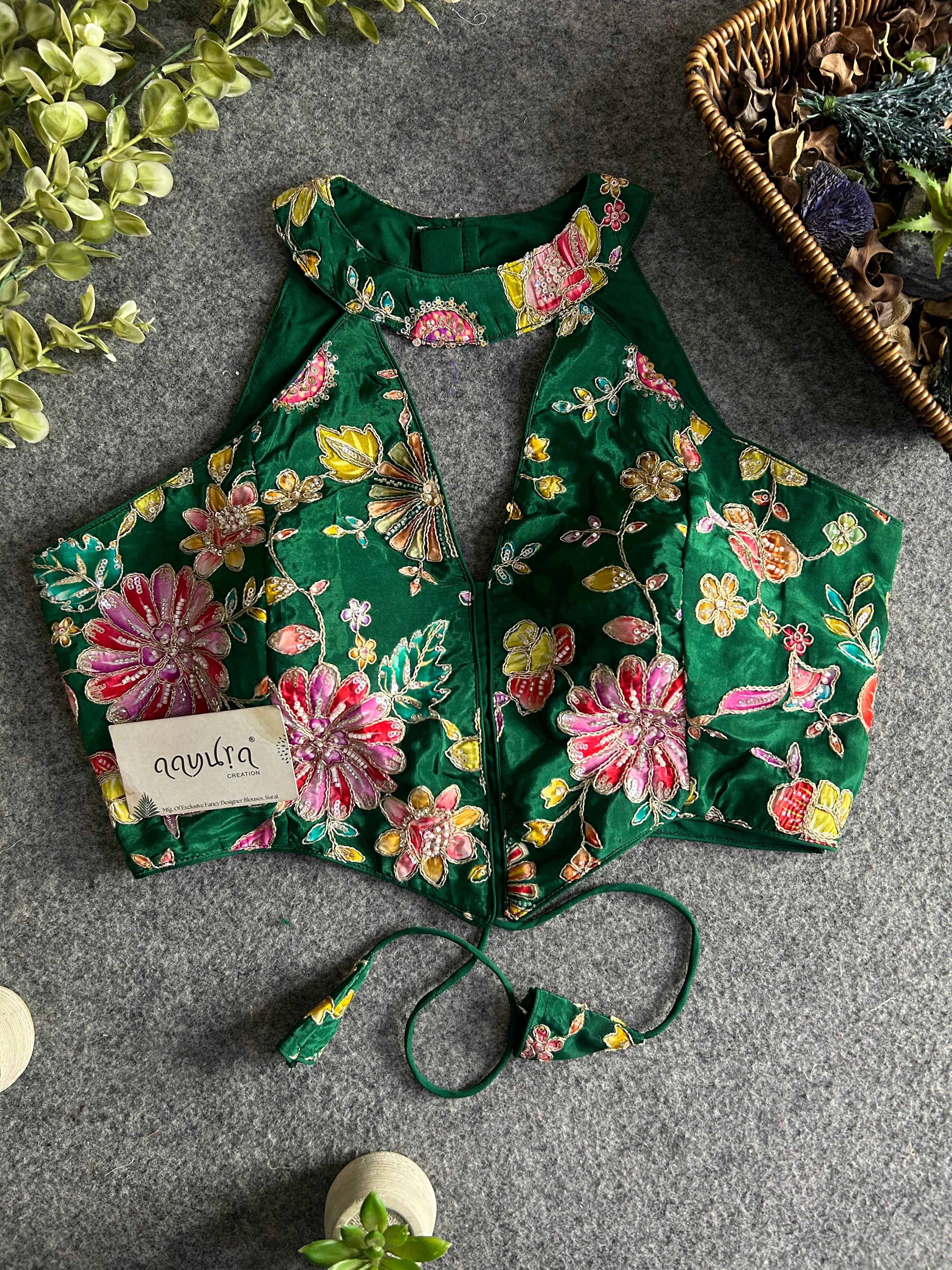 Noor Crape Silk Halter Blouse