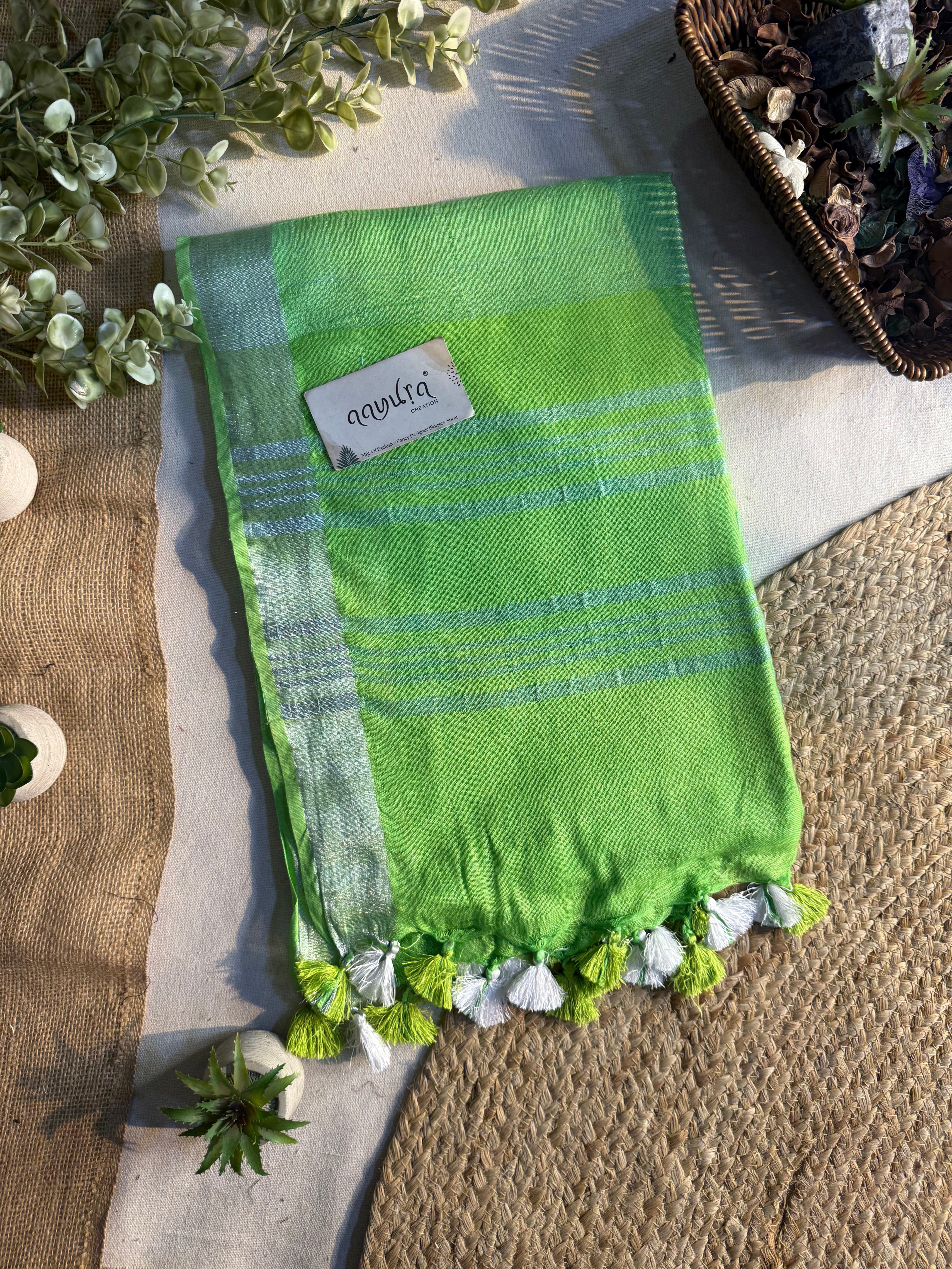 D-Linen Cotton Saree