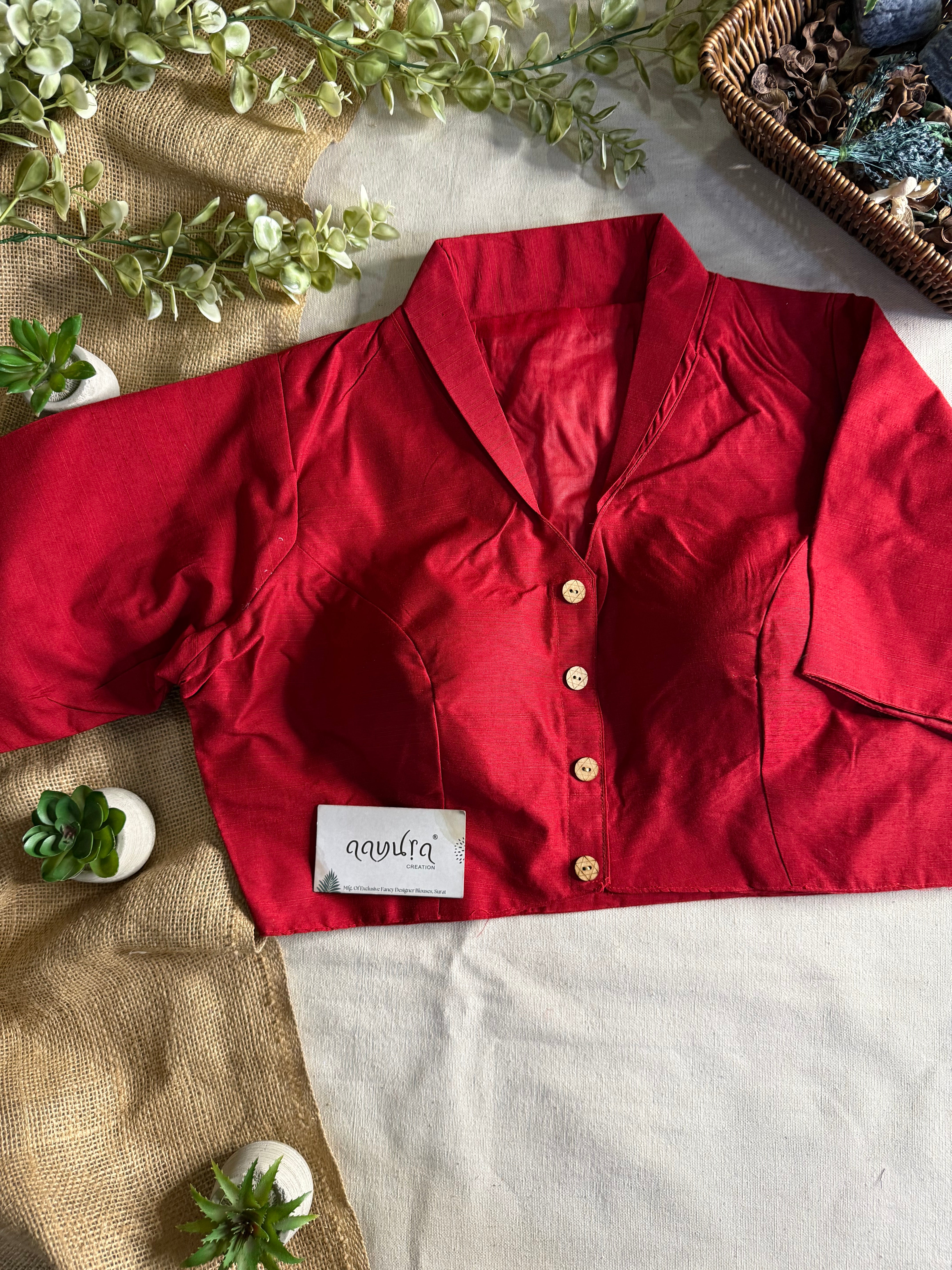 Banglori Cotton Collar Neck Blouse
