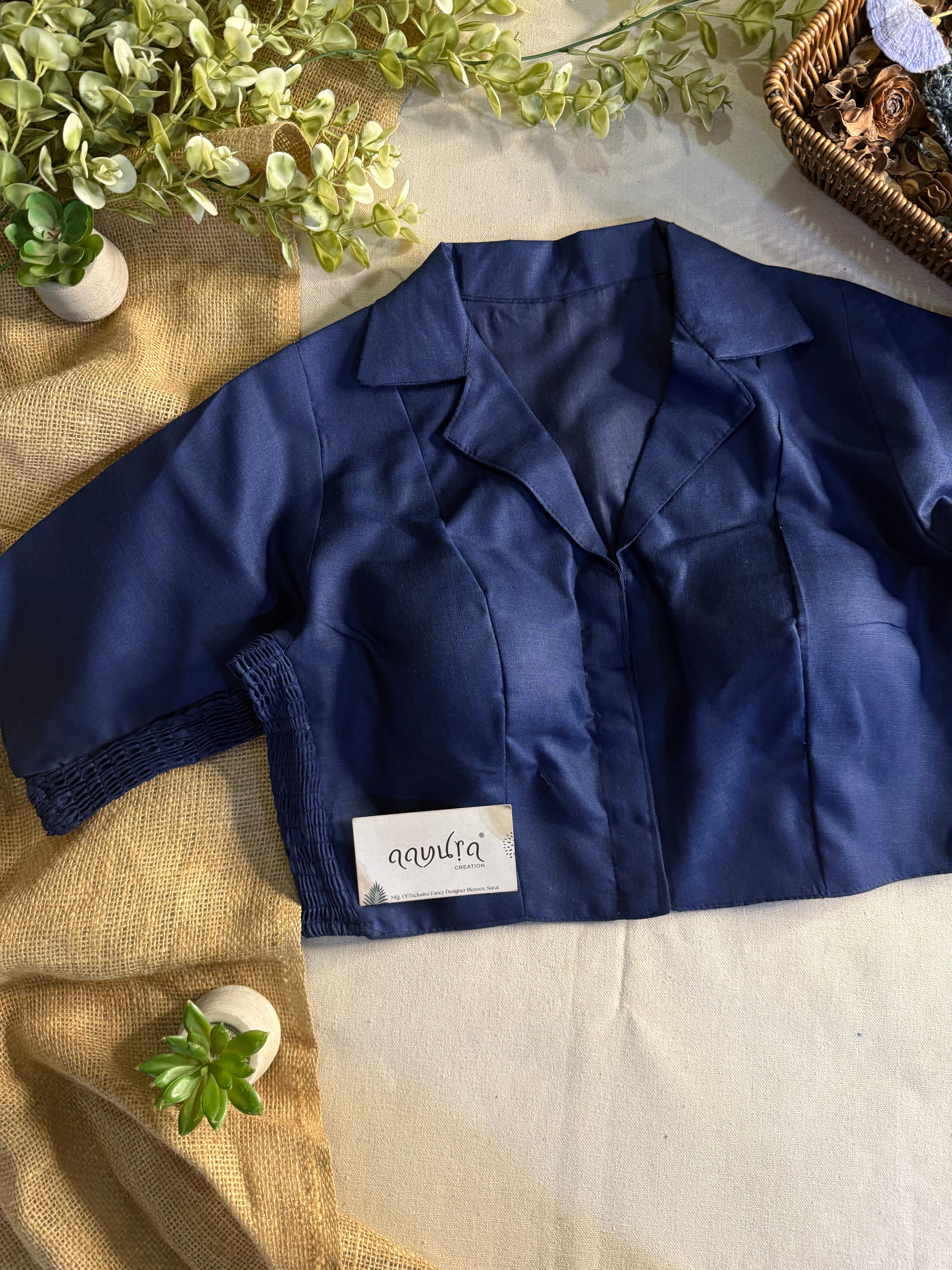 Comfort Fit Cotton Coller Blouse