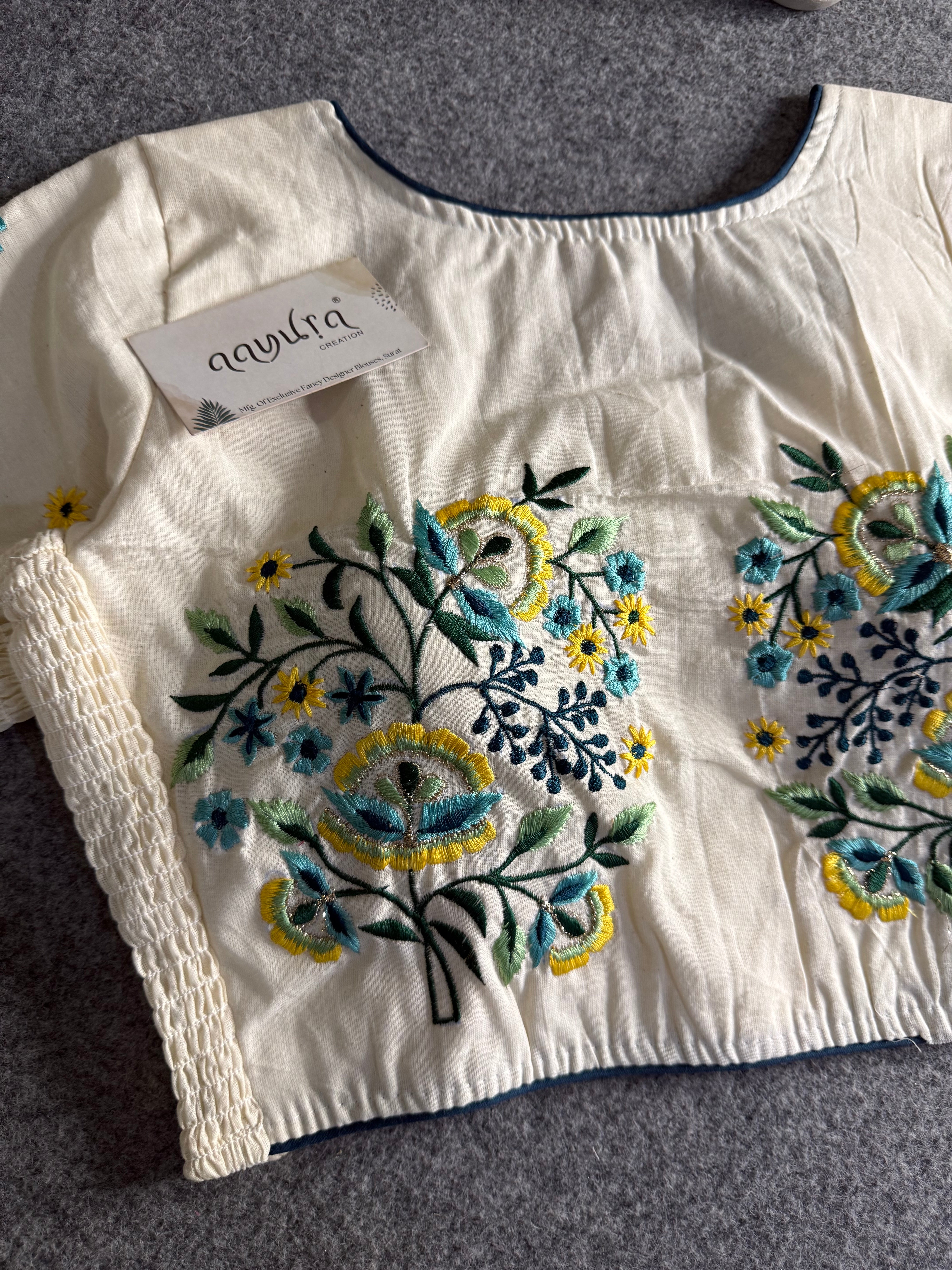 Khadi Threaded Streatchable Blouse