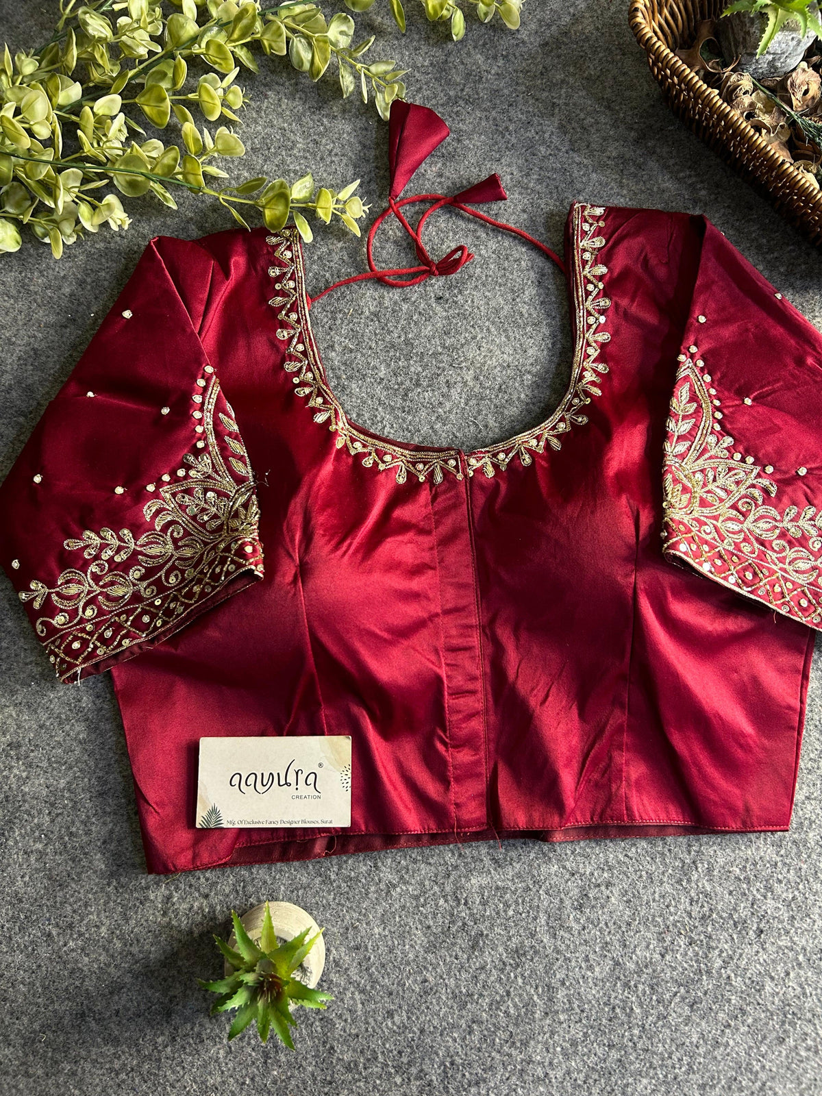 Royal Zardosi Silk Front-Open Blouse