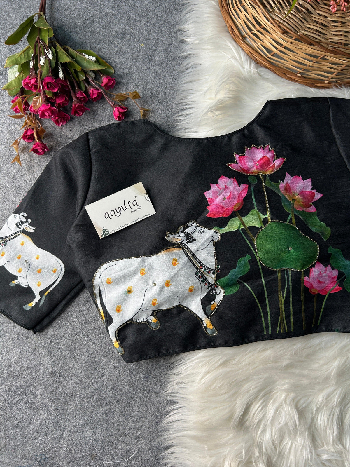 Cow Print Blouse