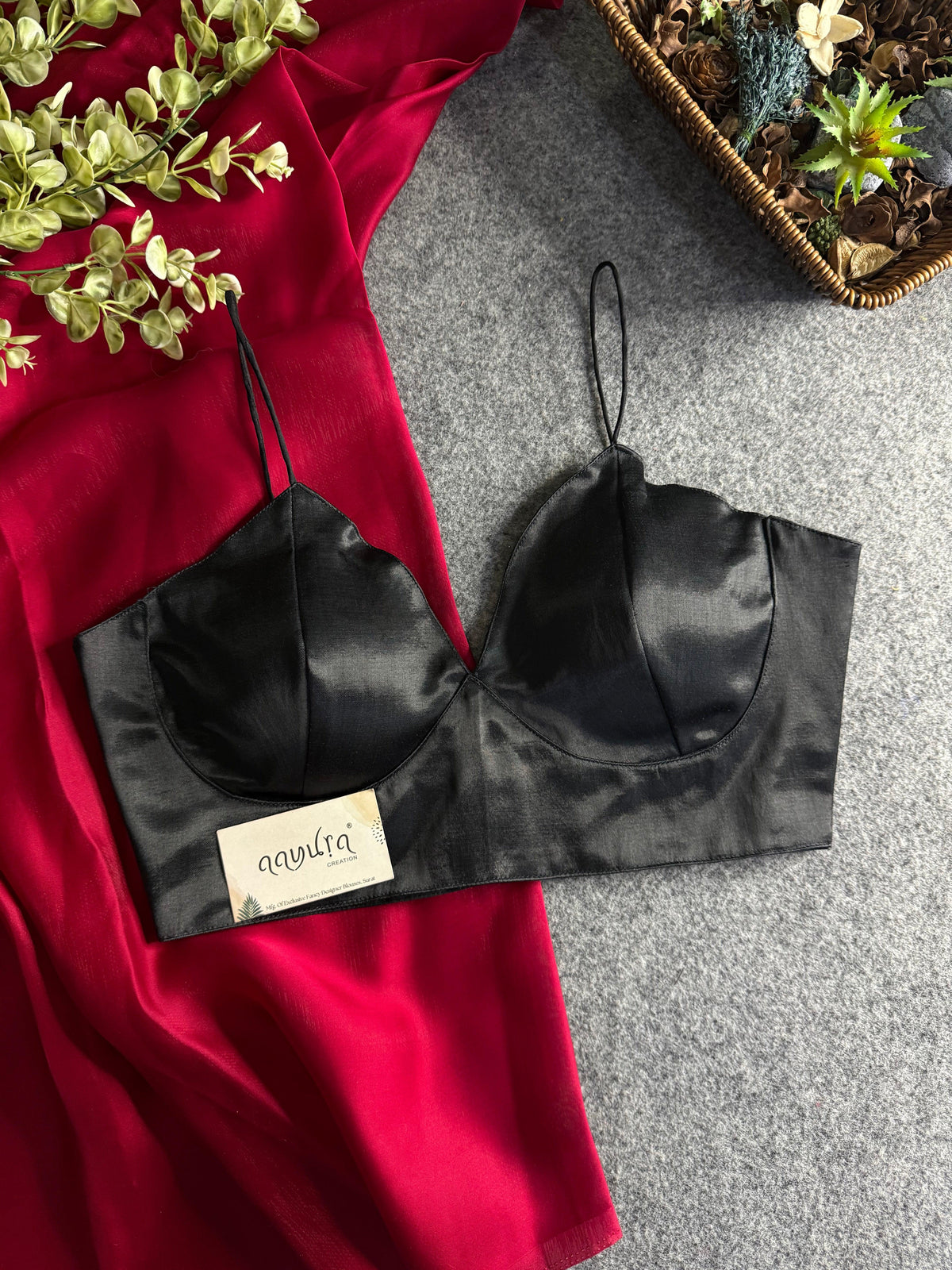 Midnight Bloom Satin
