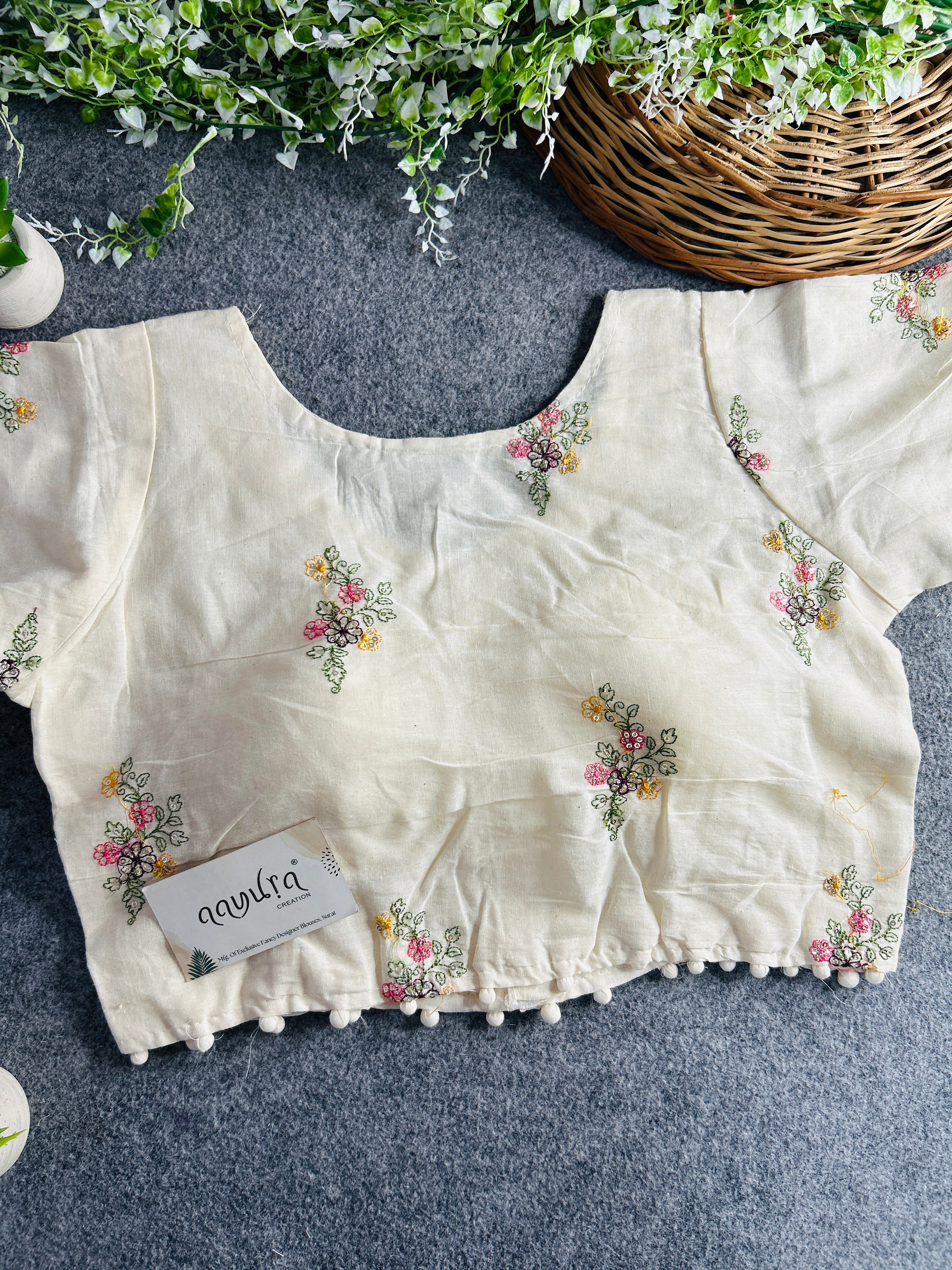 Khadi Cotton Collar Blouse