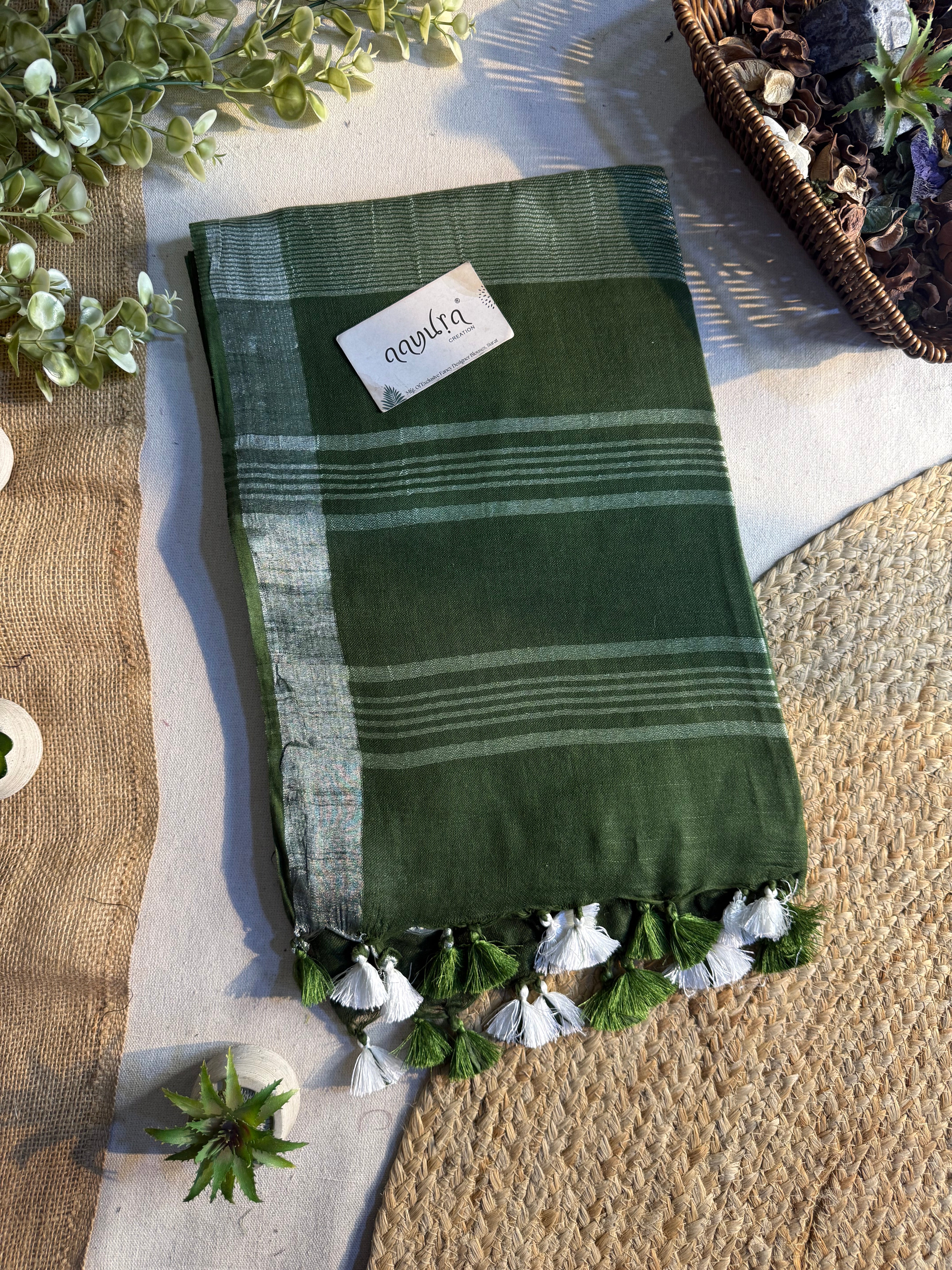 D-Linen Cotton Saree