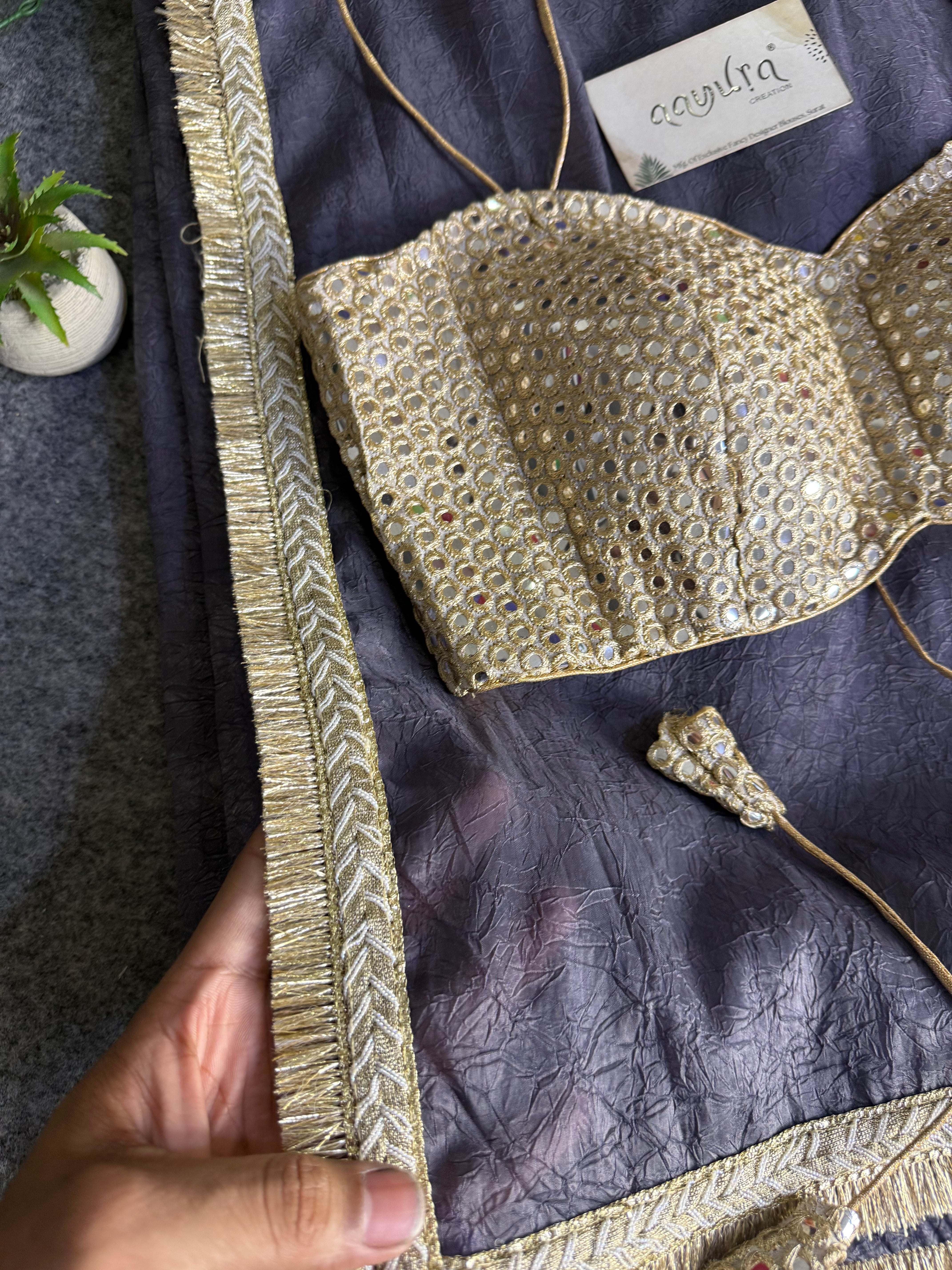 Starlight Mirror Strap Blouse Set